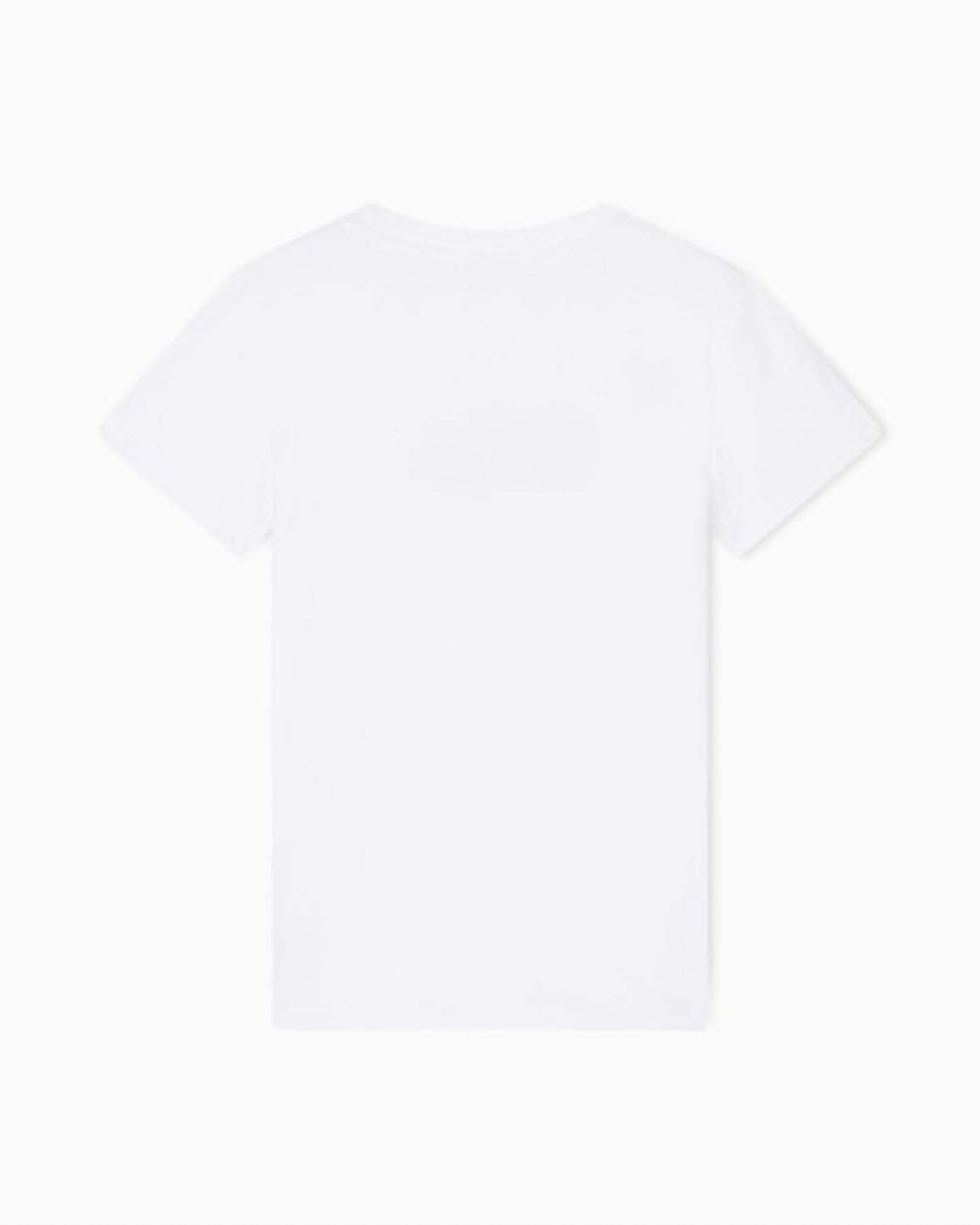 T-shirt Armani Exchange bianca in cotone con stampa glitterata image