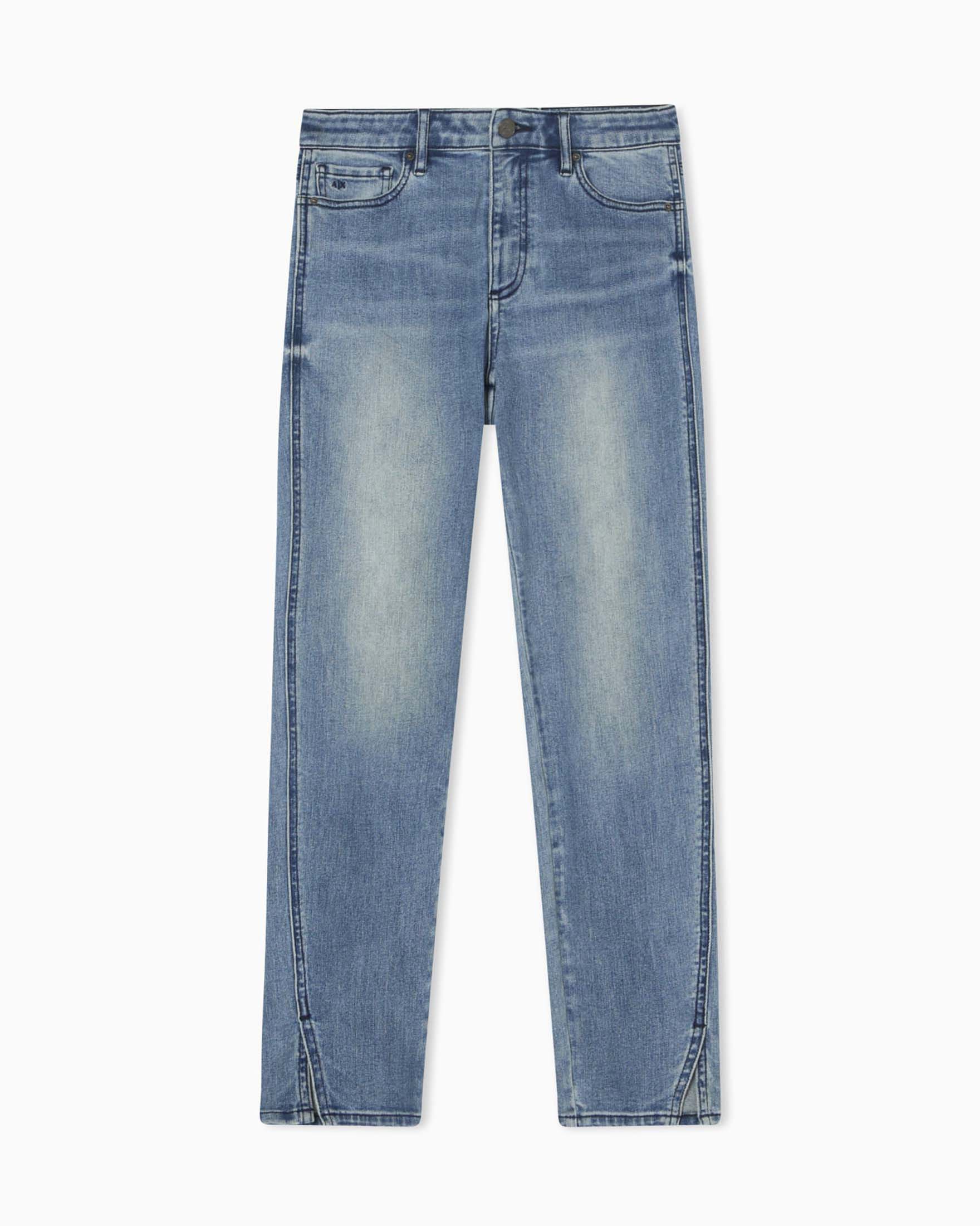 Jeans skinny Armani Exchange blu lavaggio medio in misto cotone