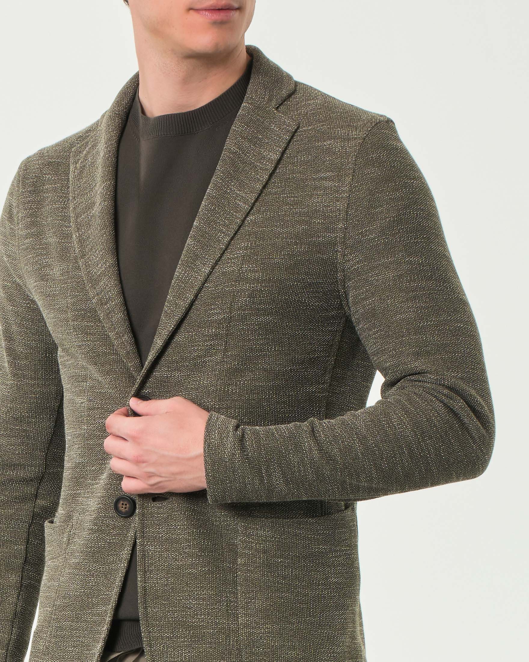 Giacca maglia Paul Baker verde militare effetto melange image