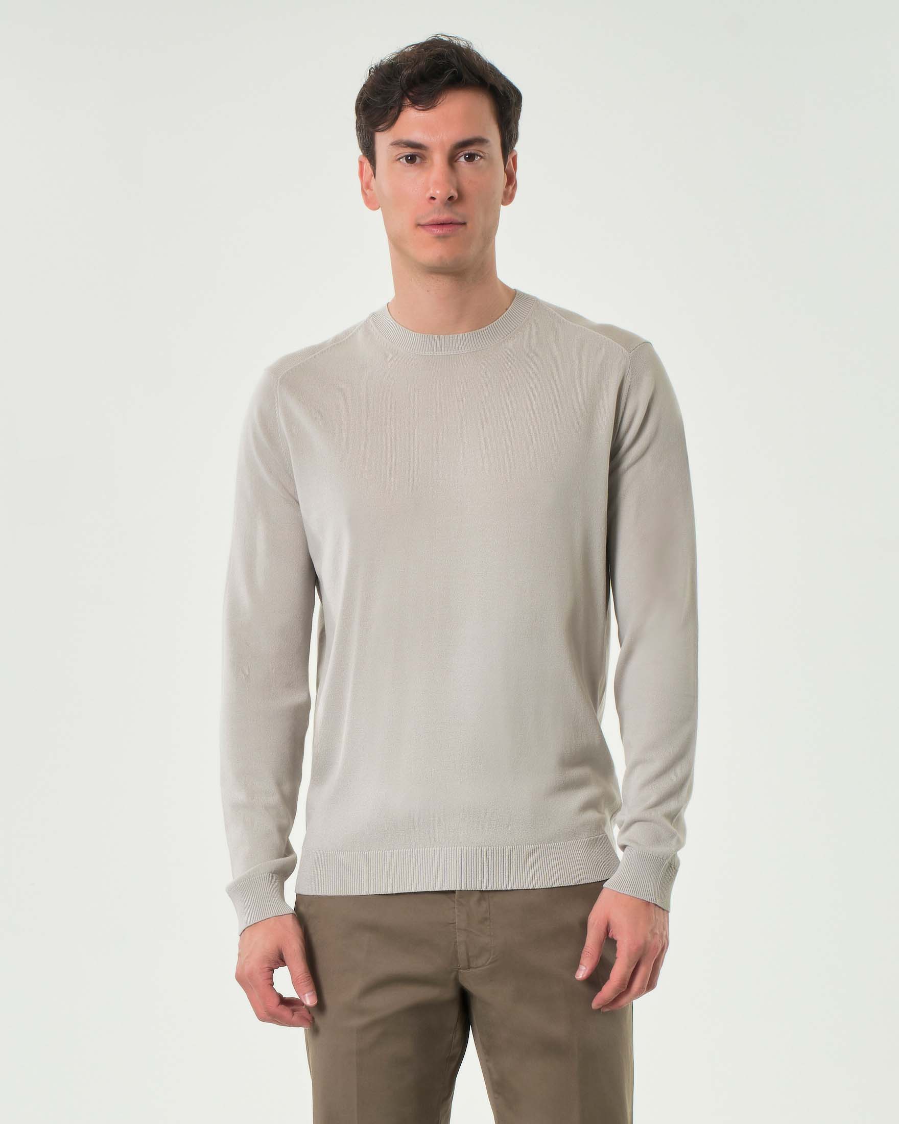 Maglioncino beige Paul Baker in leggero crepe di viscosa stretch