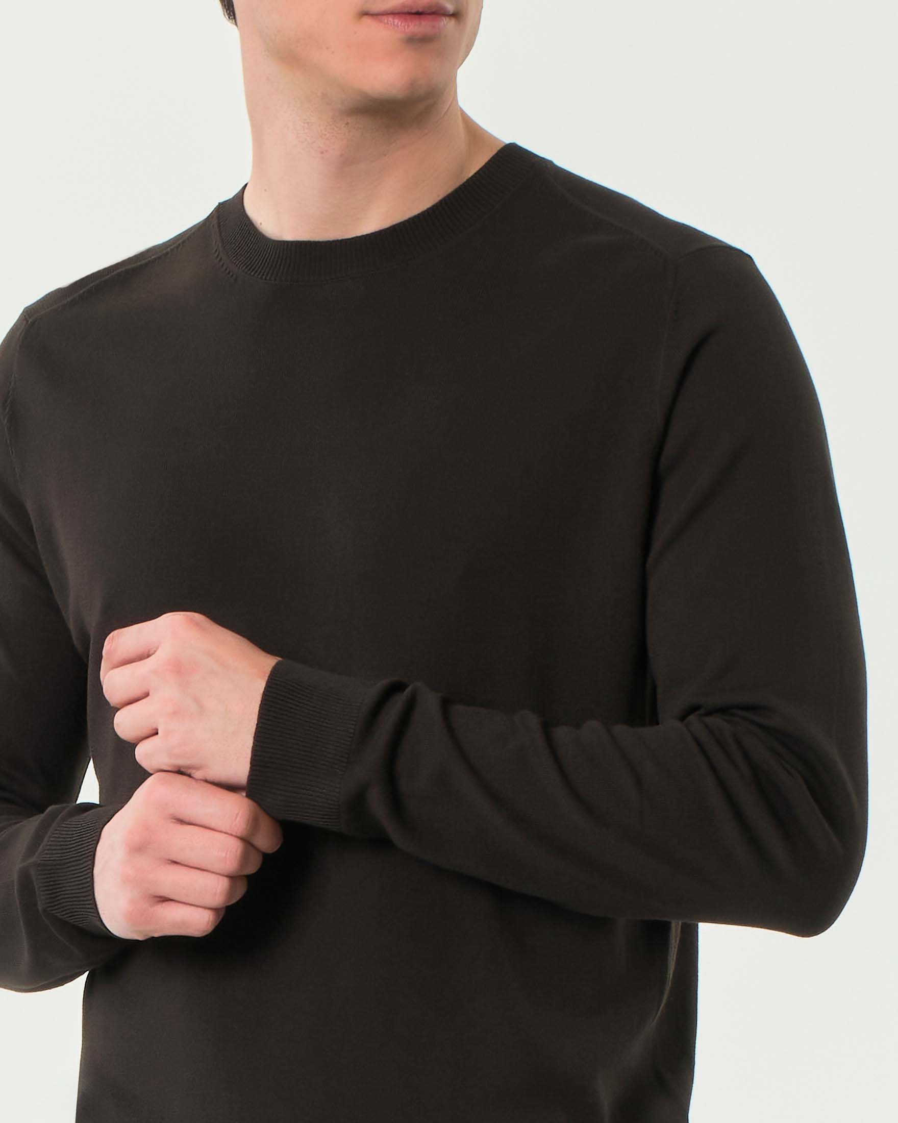 Maglioncino marrone Paul Baker in leggero crepe di viscosa stretch image