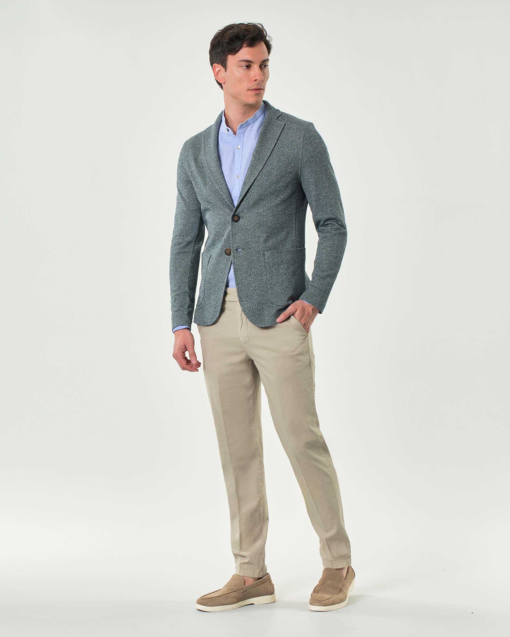 Pantalone Paul Baker sabbia in misto lino e cotone stretch