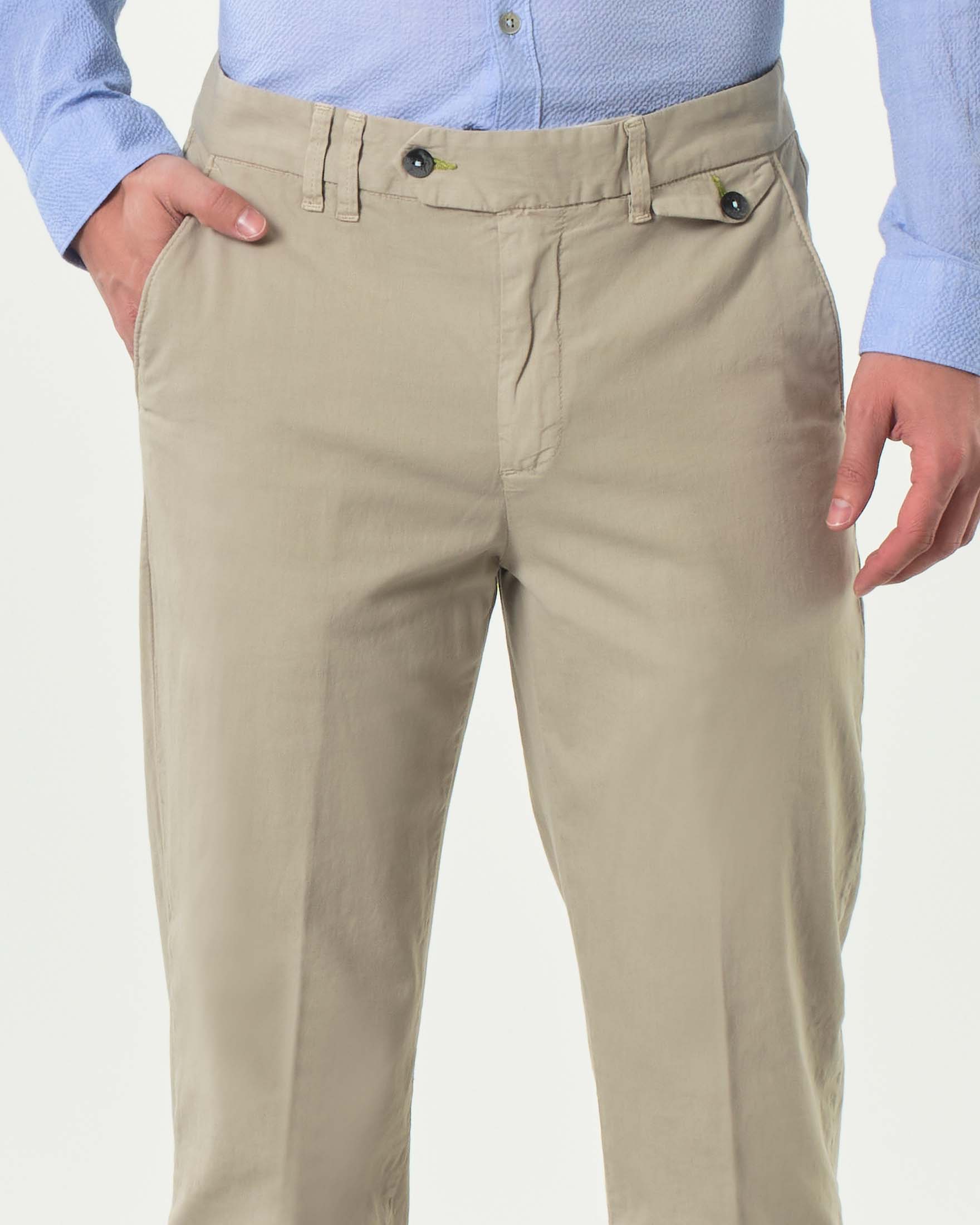 Pantalone Paul Baker sabbia in misto lino e cotone stretch image