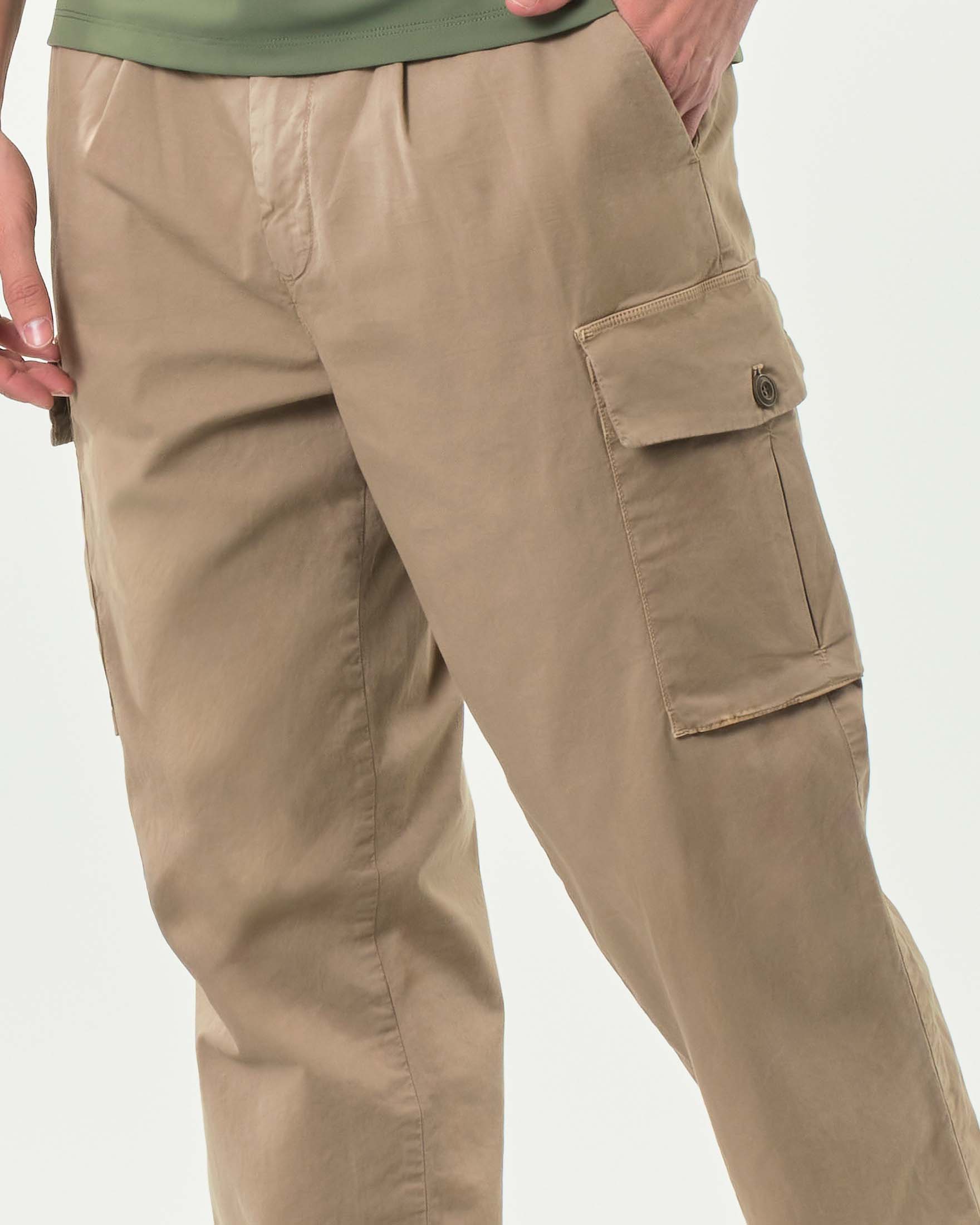 Pantalone cargo Mason's relaxed-fit sabbia in cotone stretch image