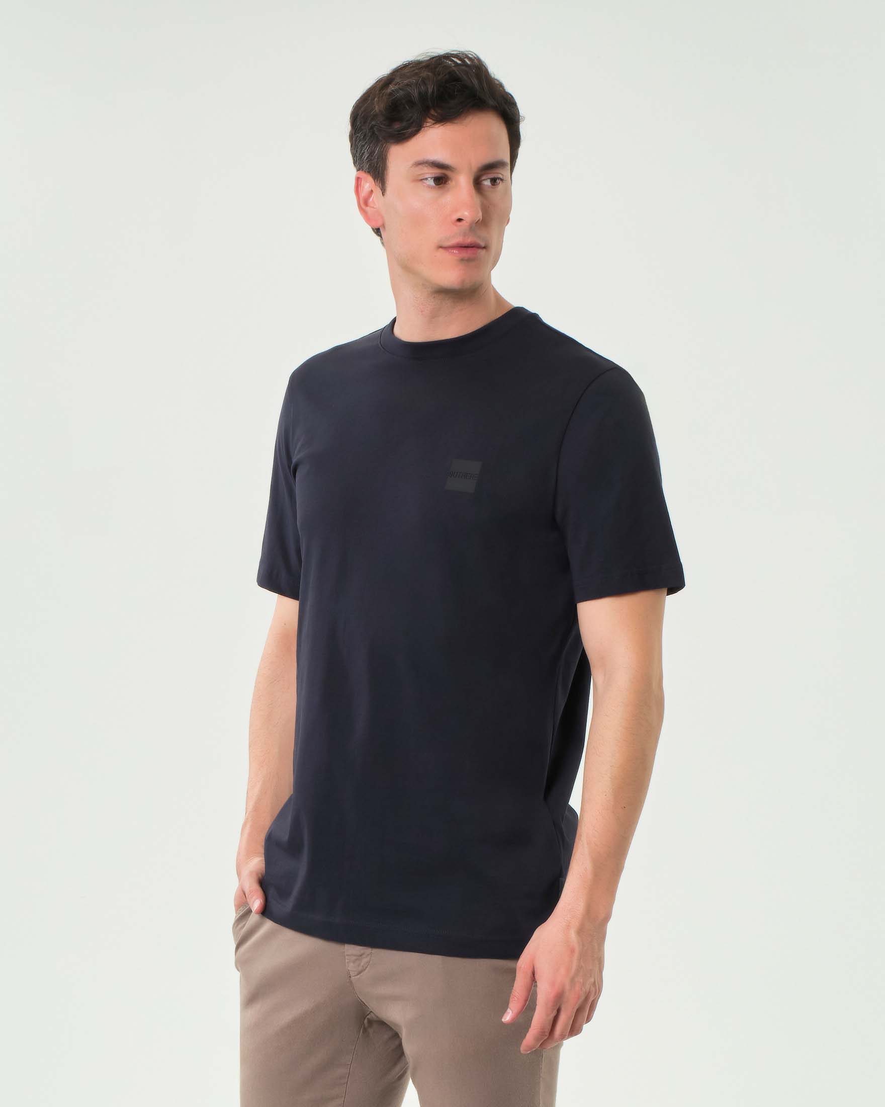 T-shirt blu mezza manica Outhere in puro cotone