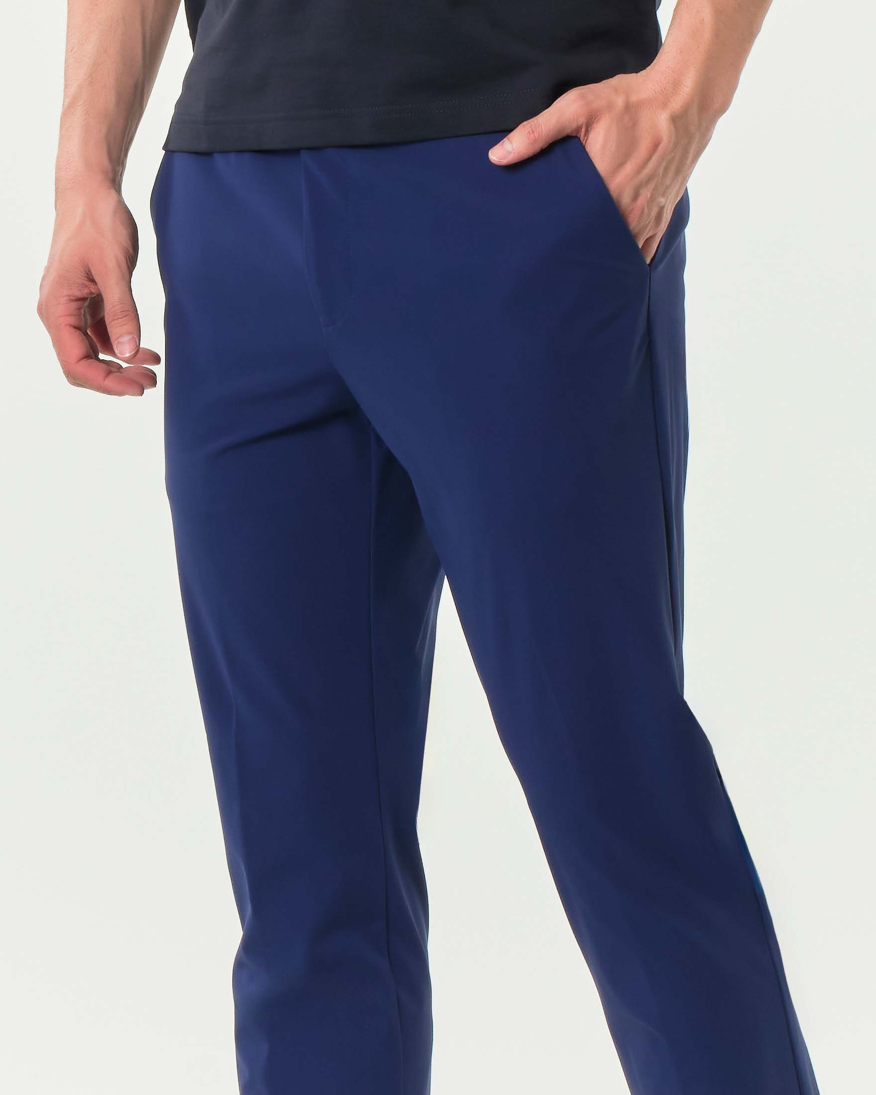 Pantaloni chino Rodolfo Pellizzari slim blu royal in tessuto tecnico stretch image