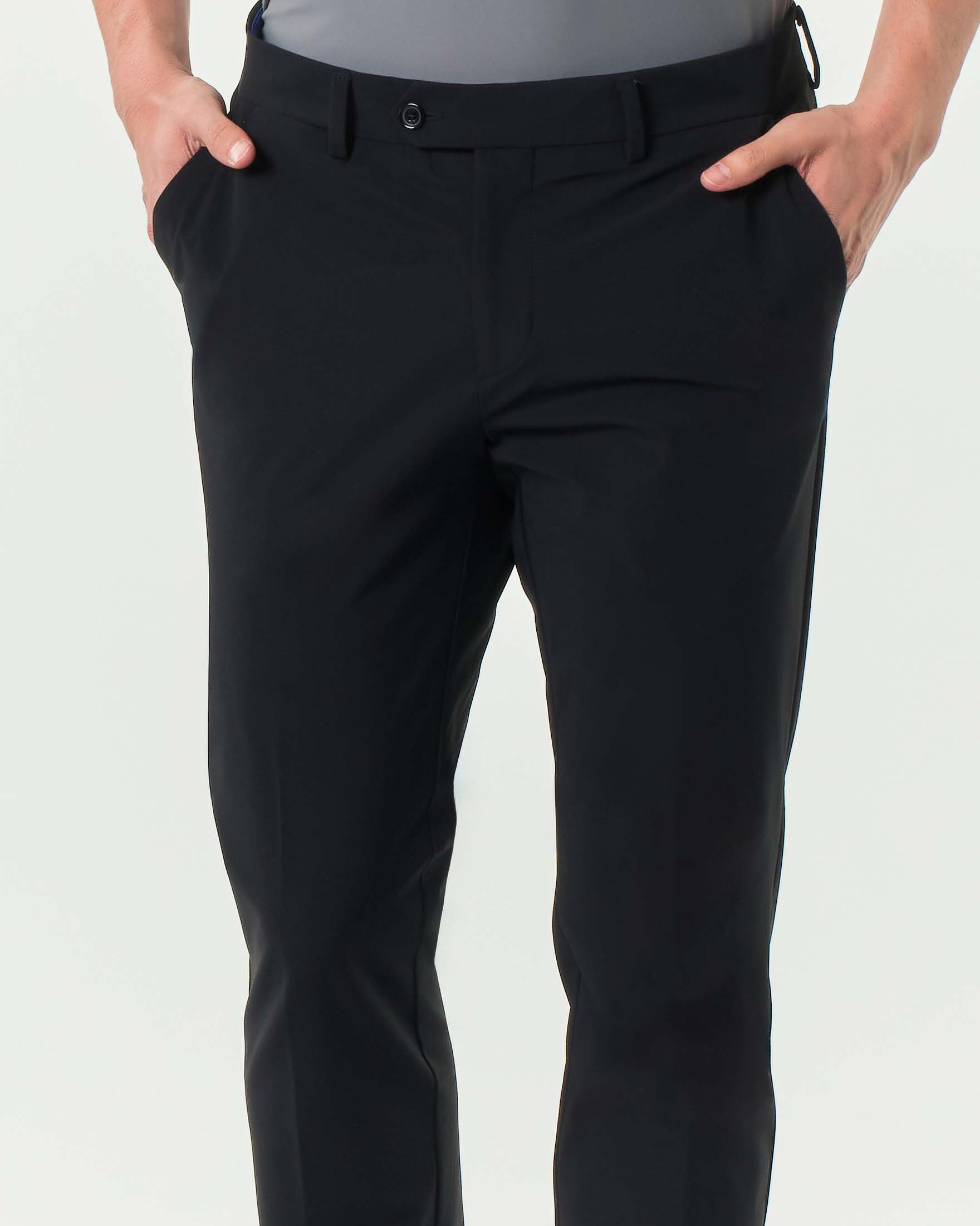 Pantaloni chino Rodolfo Pellizzari slim neri in tessuto tecnico stretch image