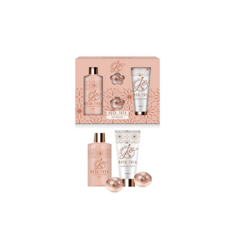 Le Fate di Jo Cofanetto Rosa Thea Shower Gel Body Lotion con 2 Bombe Bagno