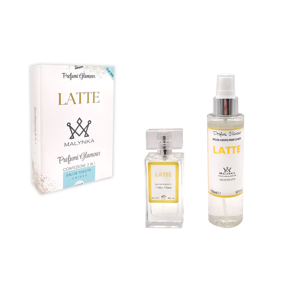 Glamour Cofanetto Unisex Profumo 50 Ml + Acqua Corpo 150 Ml Latte