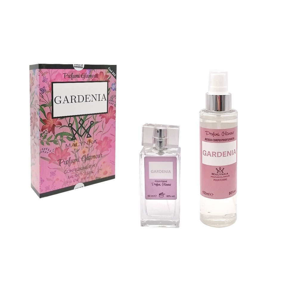 Glamour Cofanetto Donna Profumo 50 Ml + Acqua Corpo 150 Ml Gardenia