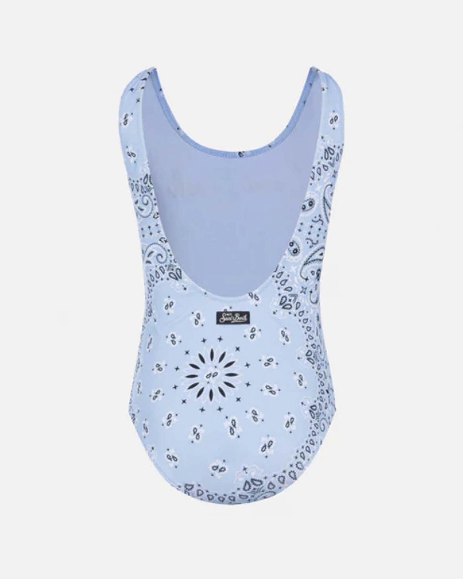 Costume intero MC2 Sainth Barth azzurro a canotta con stampa bandana image