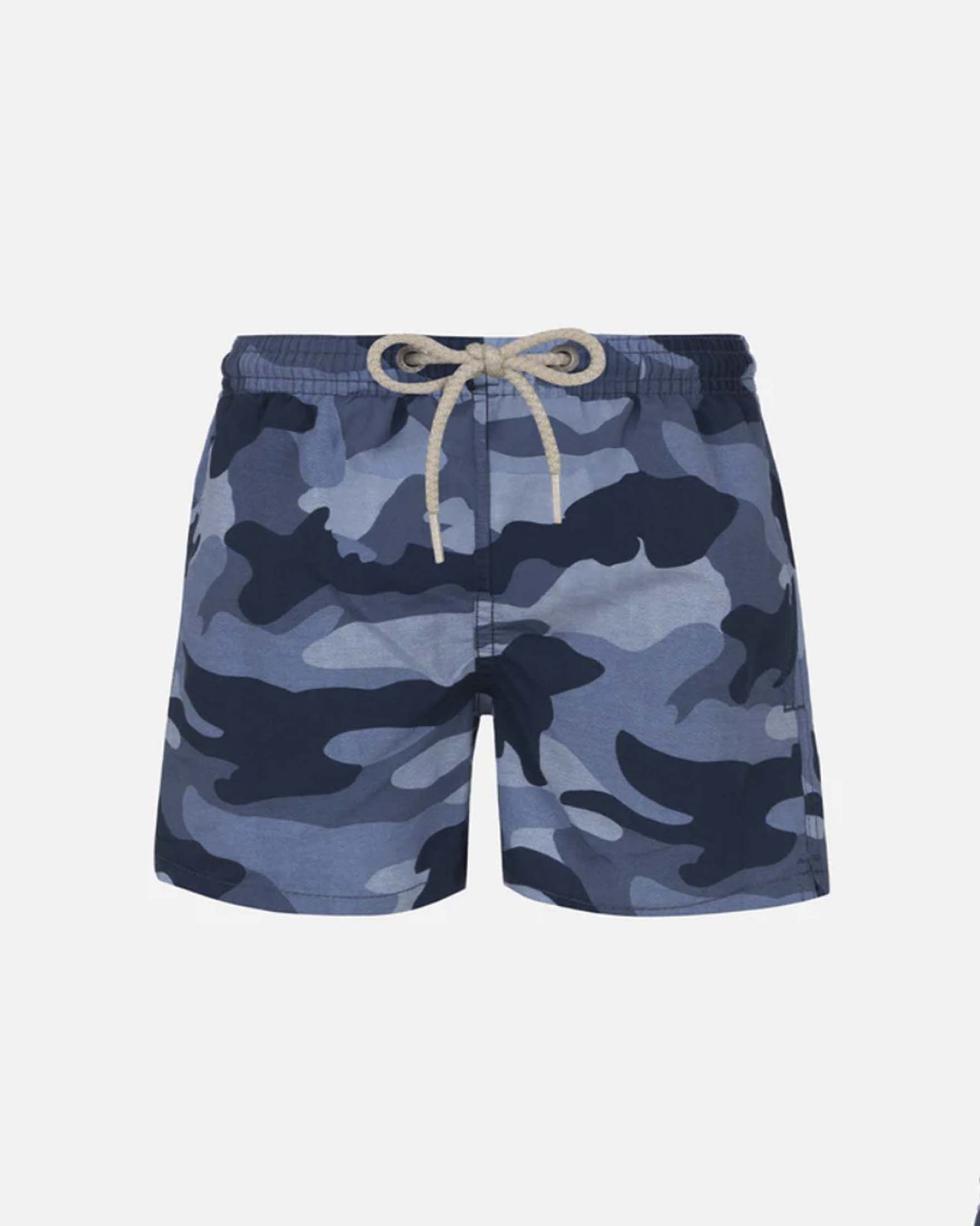 Boxer mare blu con fantasia mimetica