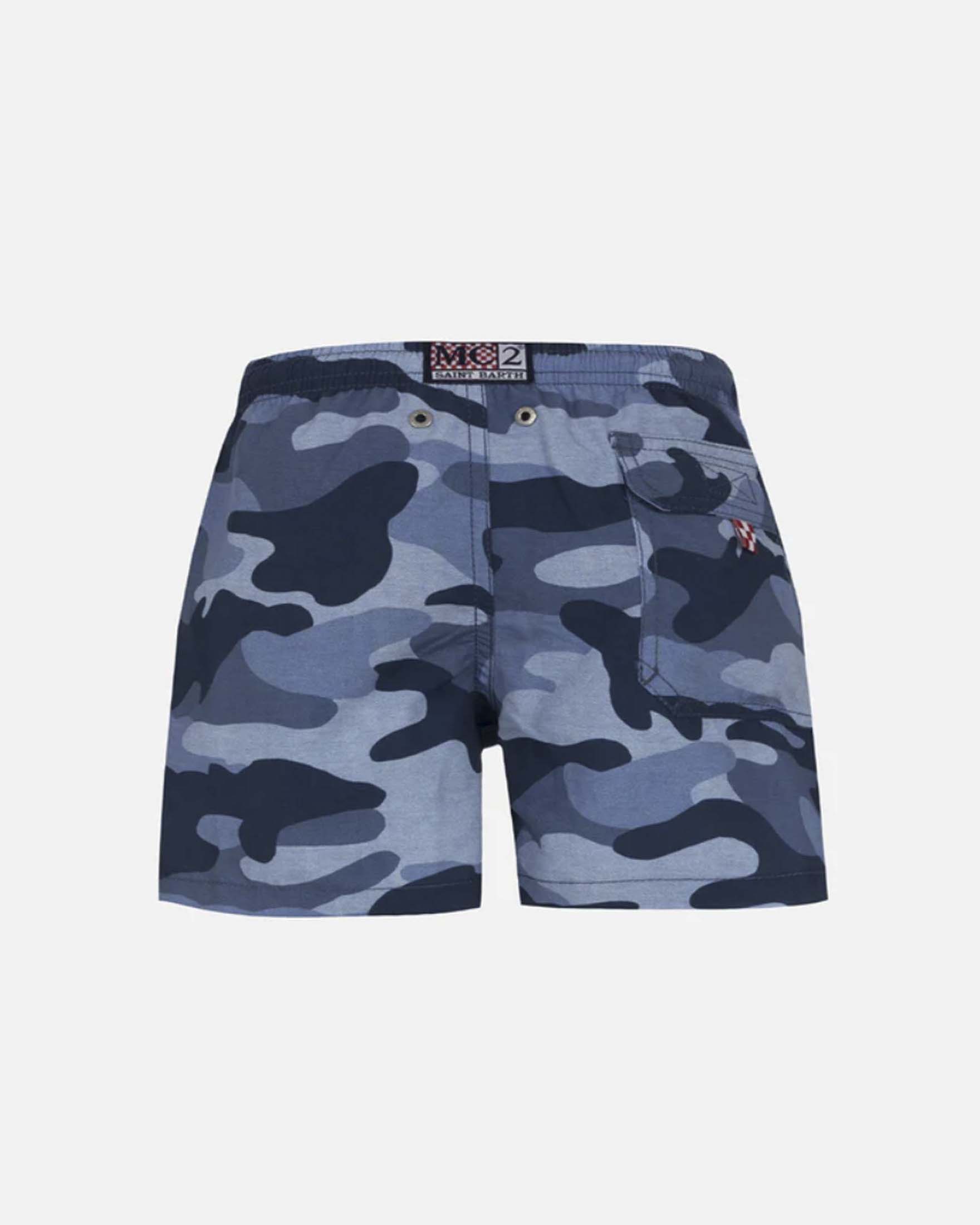 Boxer mare MC2 Saint Barth blu con fantasia mimetica image