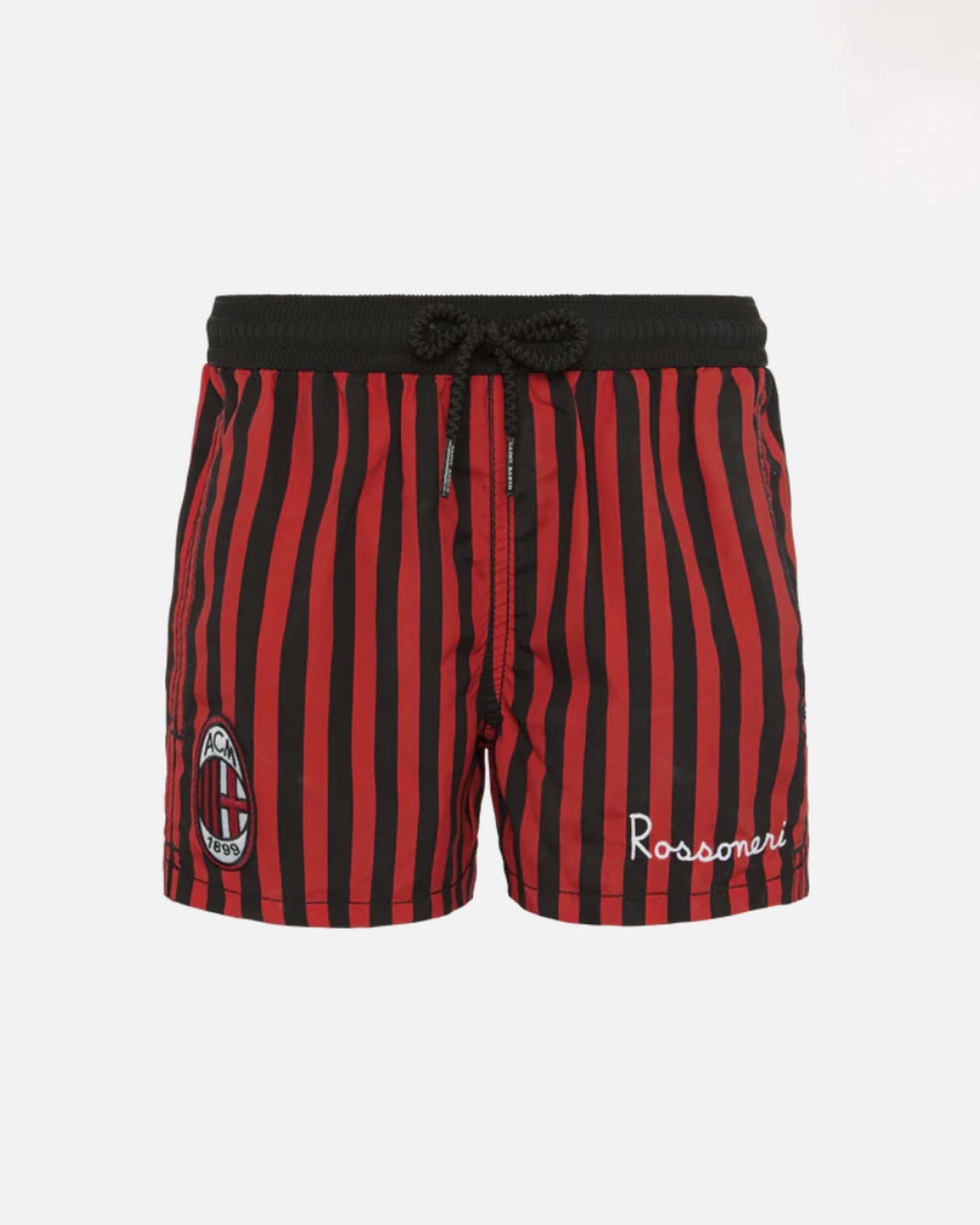 Boxer mare MC2 Saint Barth rosso e nero a tema Milan