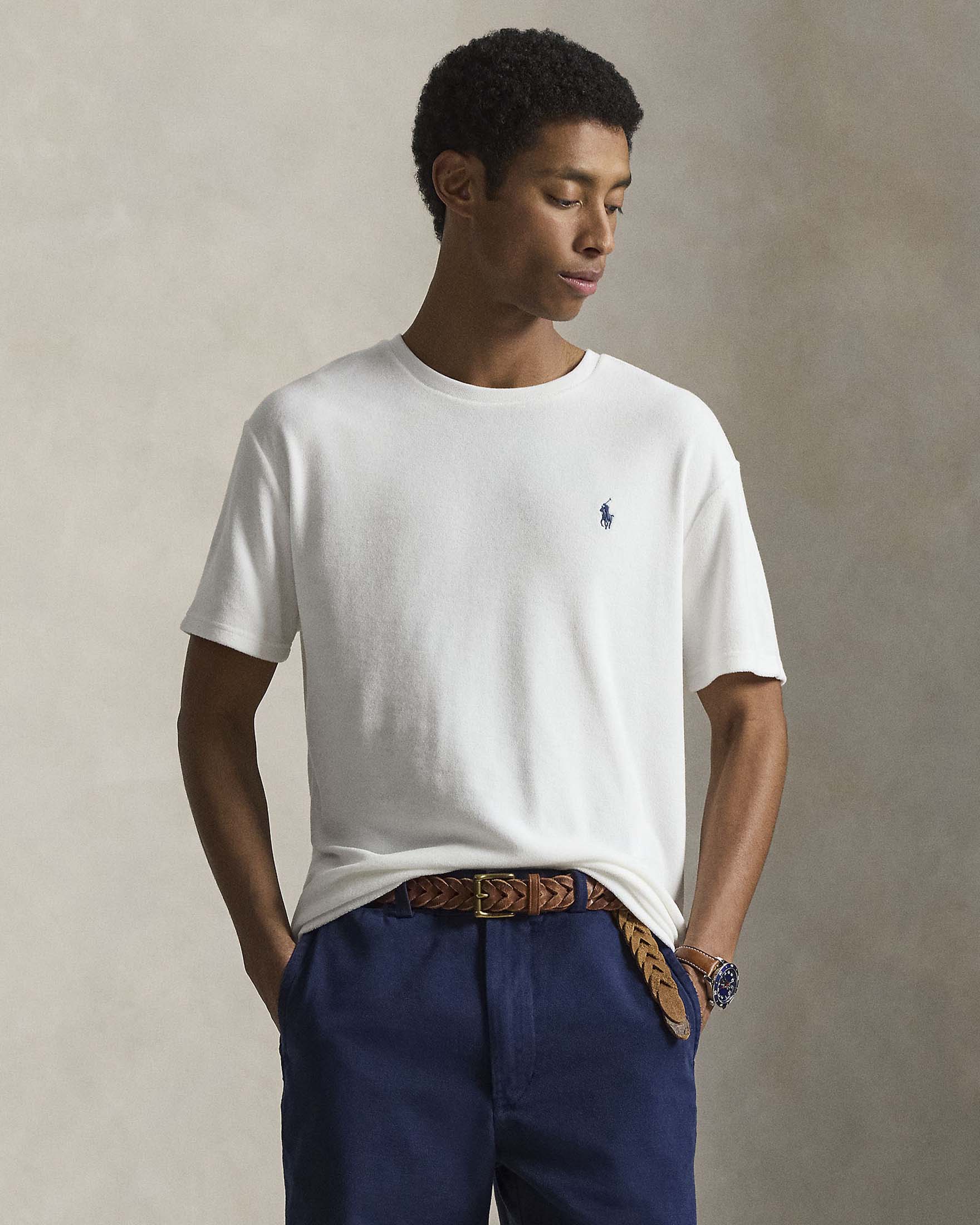 T-shirt bianca Polo Ralph Lauren in spugna di cotone image