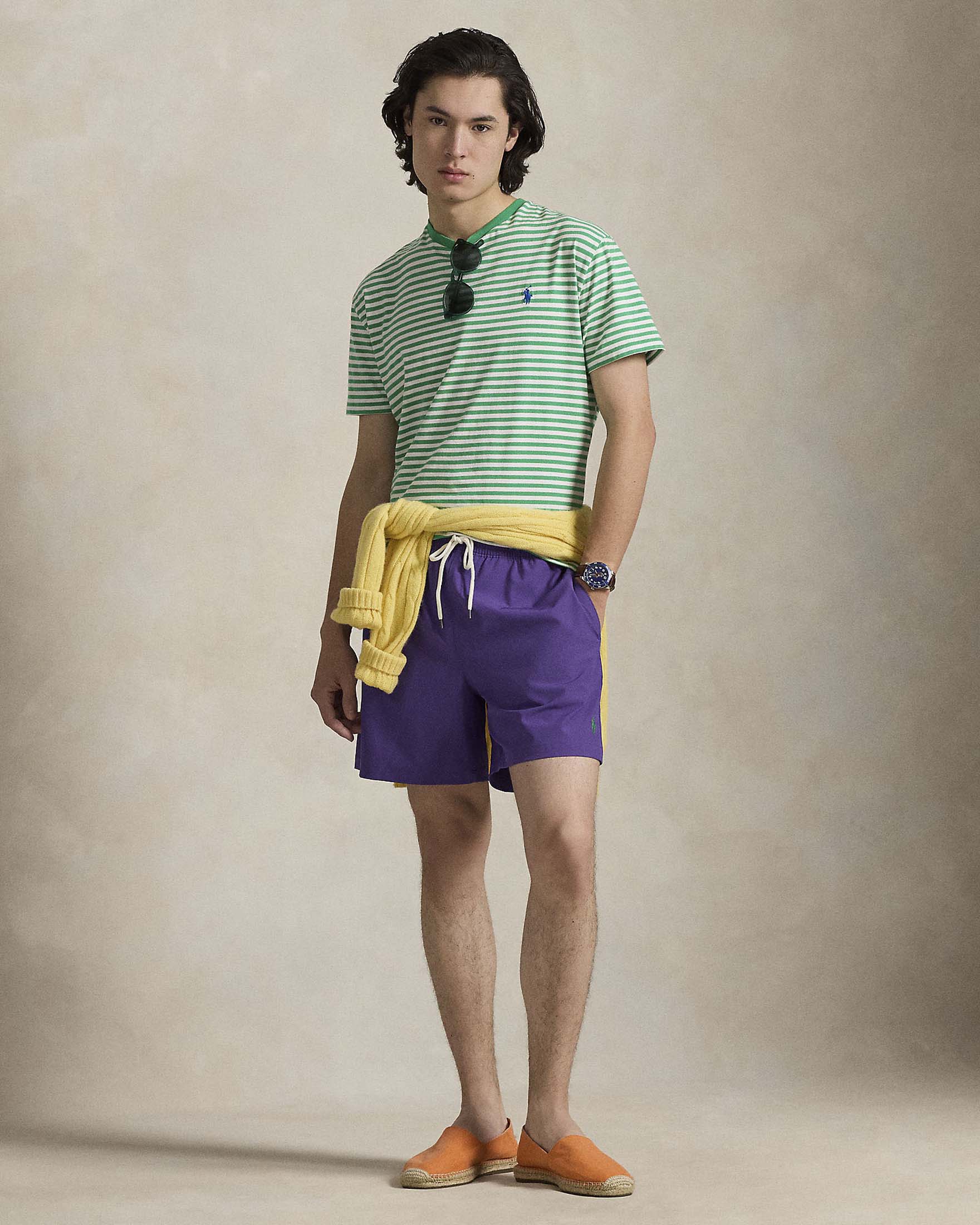 Boxer mare viola Polo Ralph Lauren con logo pony in contrasto