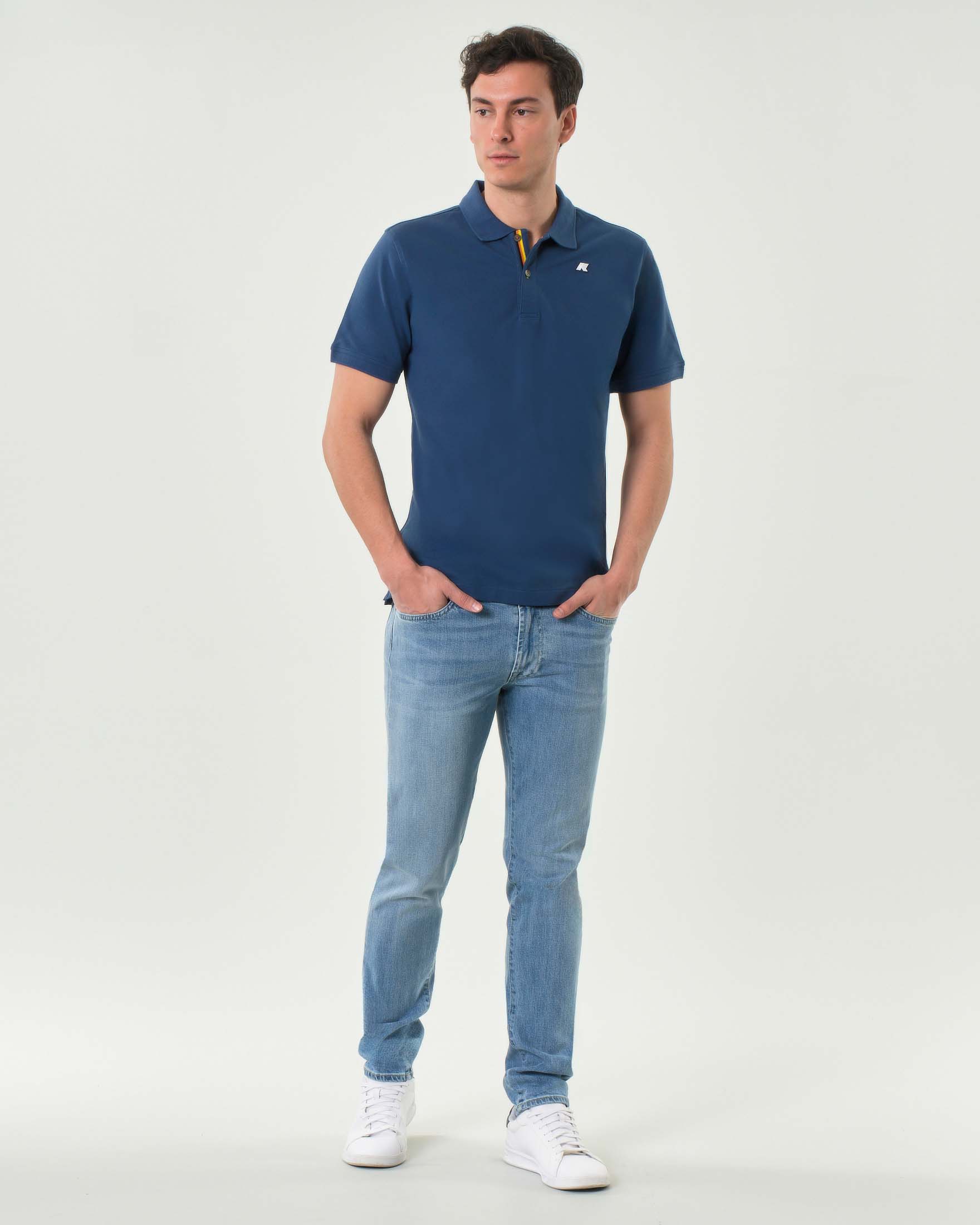 Jeans 517 Flower lavaggio chiaro super stone washed con baffature