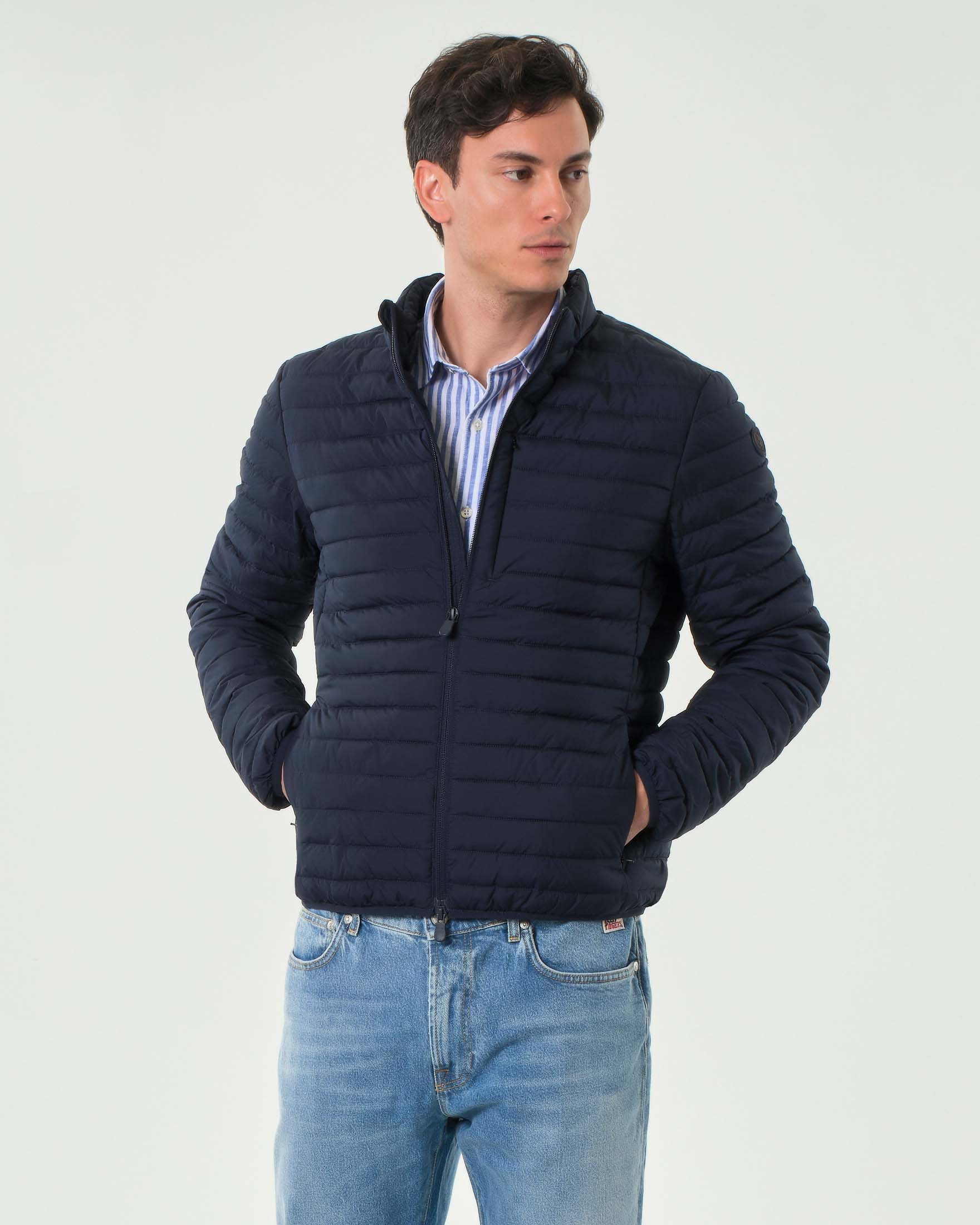 Piumino Erion Save the duck blu navy senza cappuccio imbottito in Plumtech®