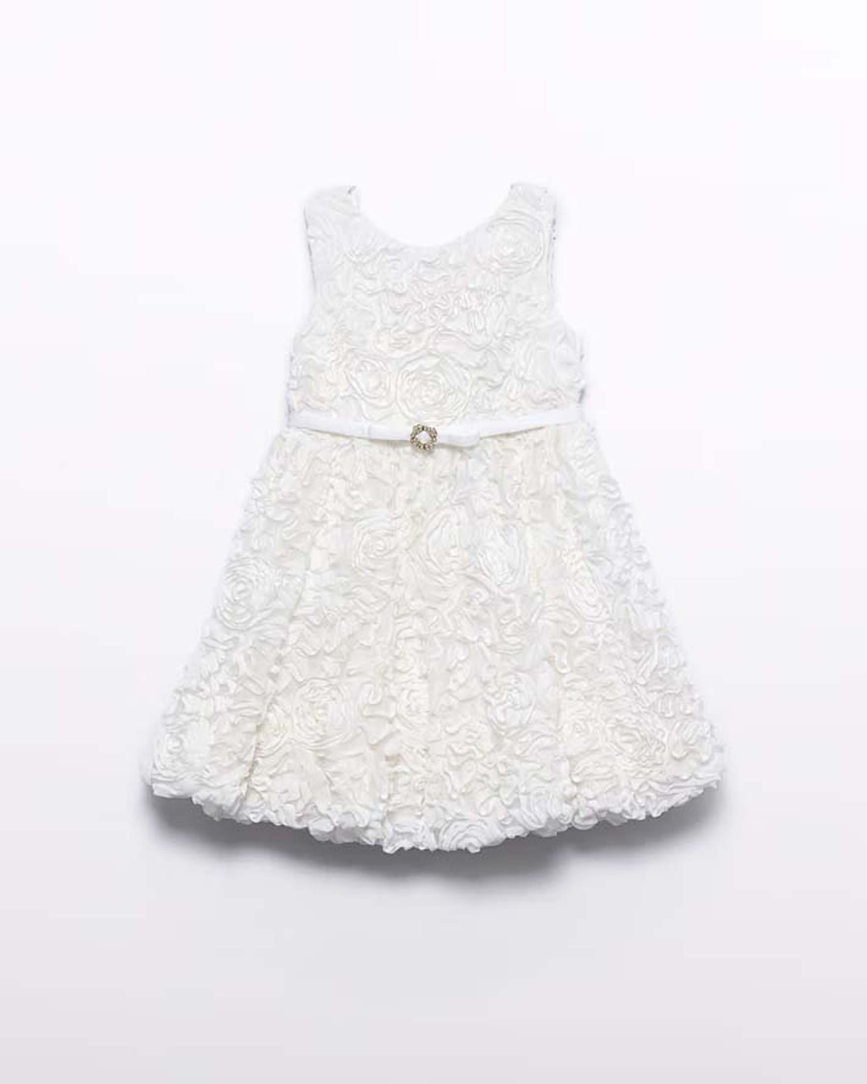 Abito avorio Abel & Lula fit and flare con roselline in rilievo