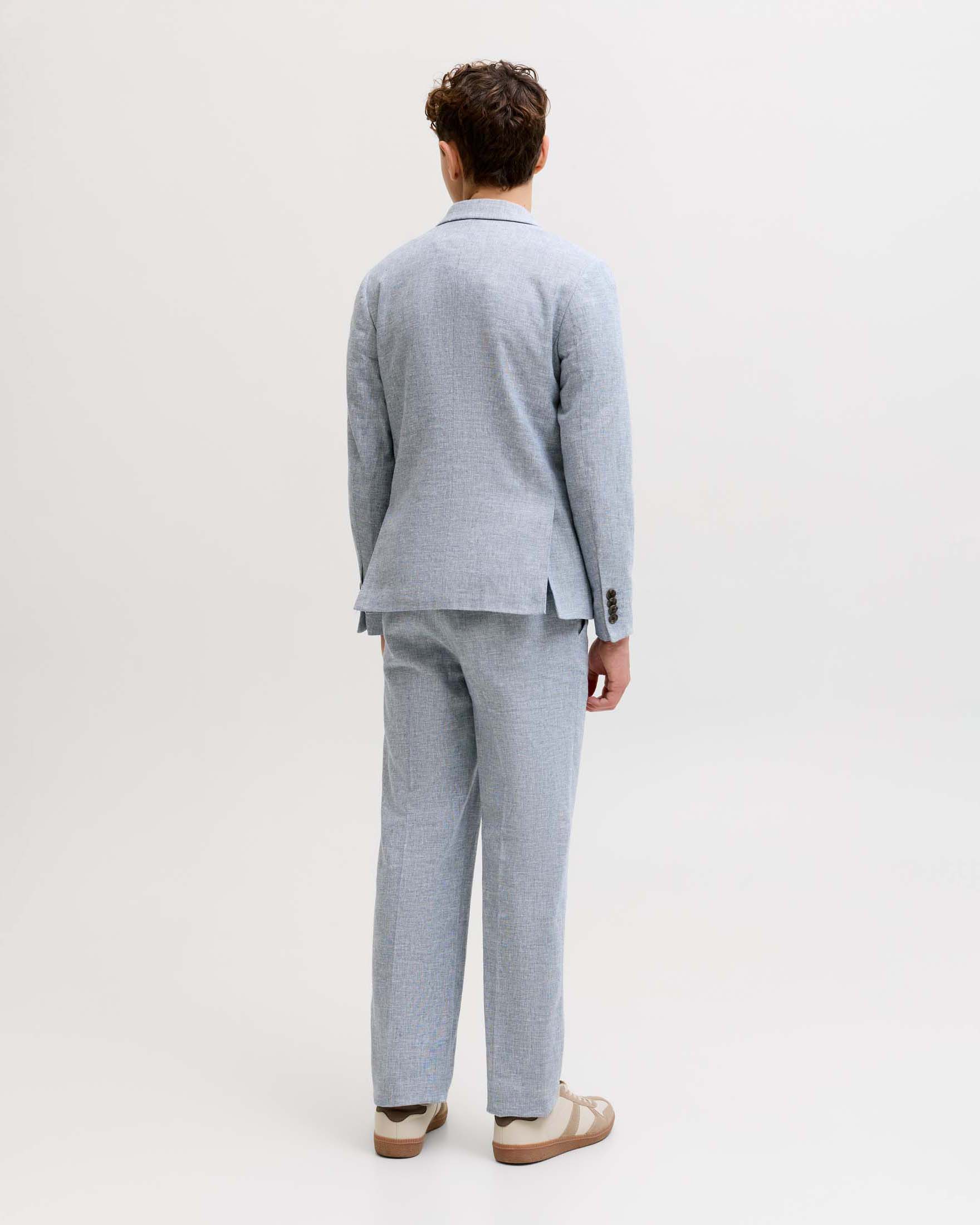 Blazer Jack & Jones azzurro monopetto in misto cotone image