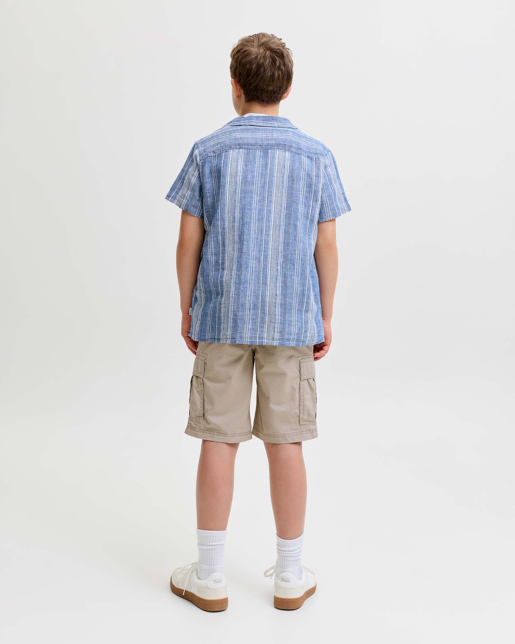 Bermuda cargo Jack & Jones beige in popeline di puro cotone image