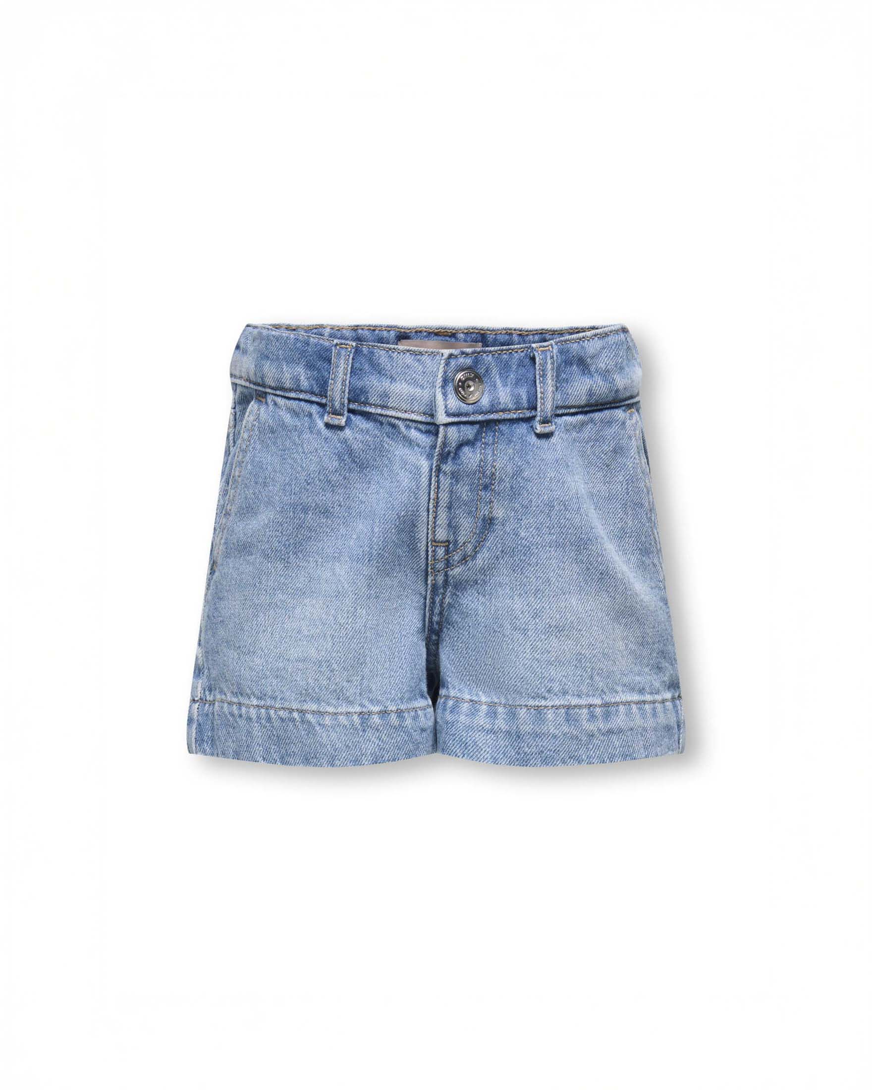 Short Kids Only in denim di misto cotone lavaggio medio stone washed