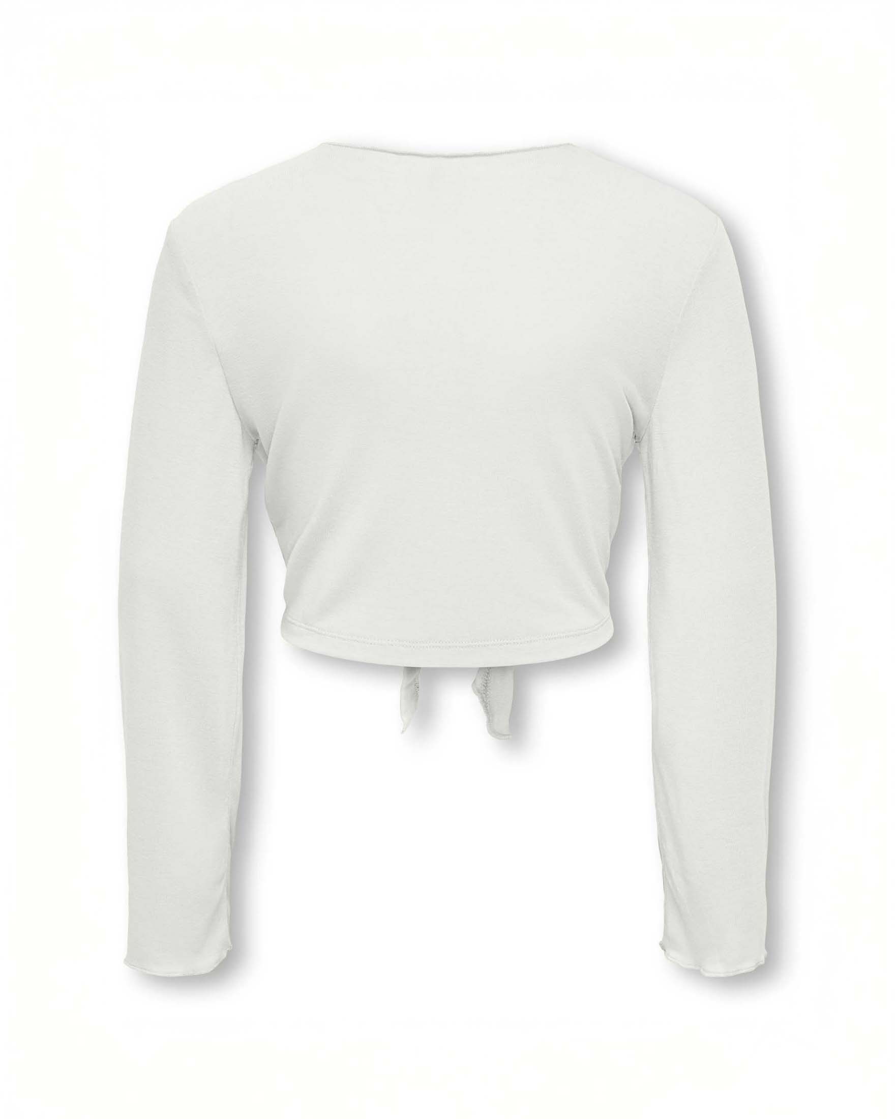 Bolero bianco cropped Kids Only con nodo sul davanti image