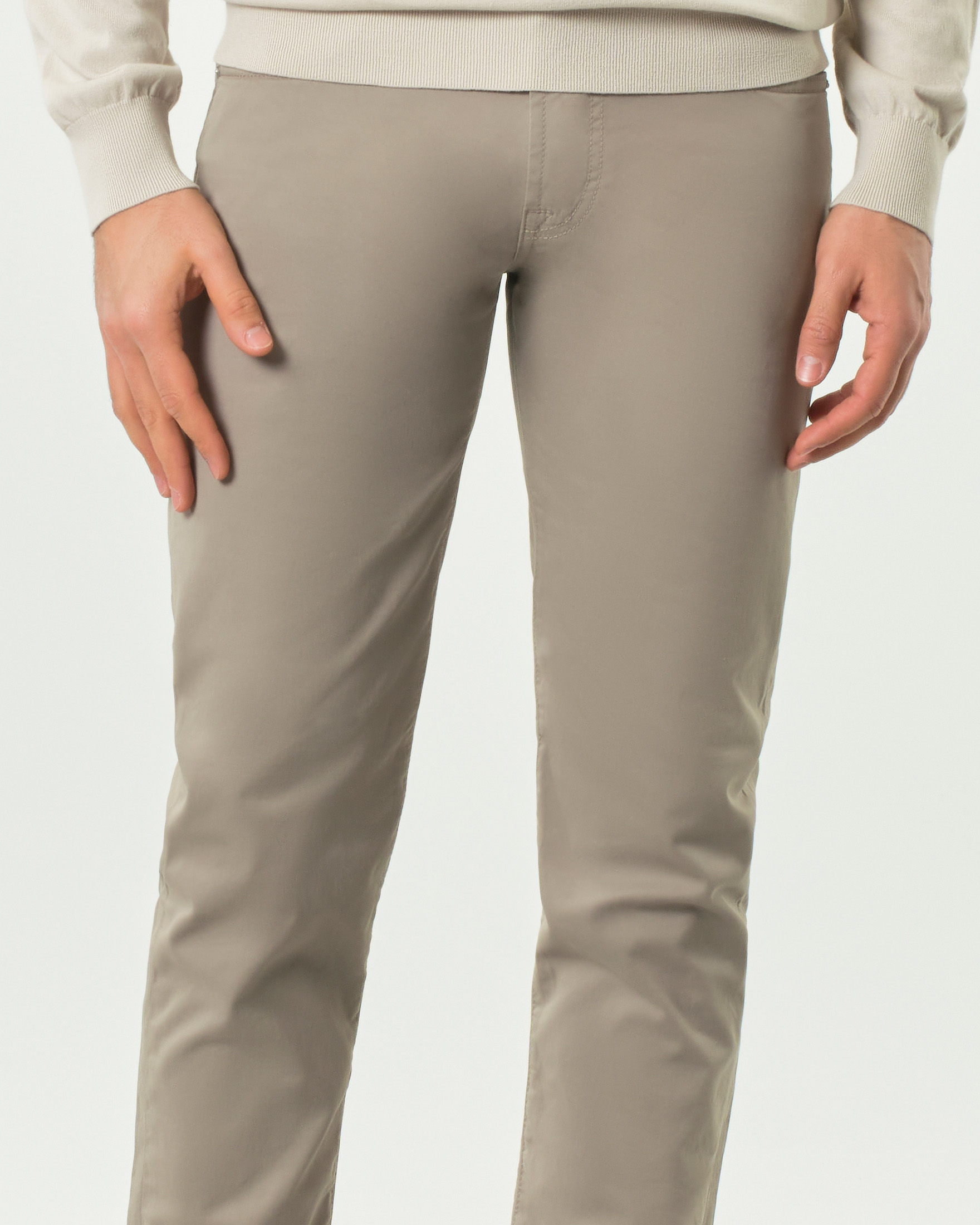 Pantalone Roy Roger's cinque tasche 517 sabbia in gabardina di cotone stretch image