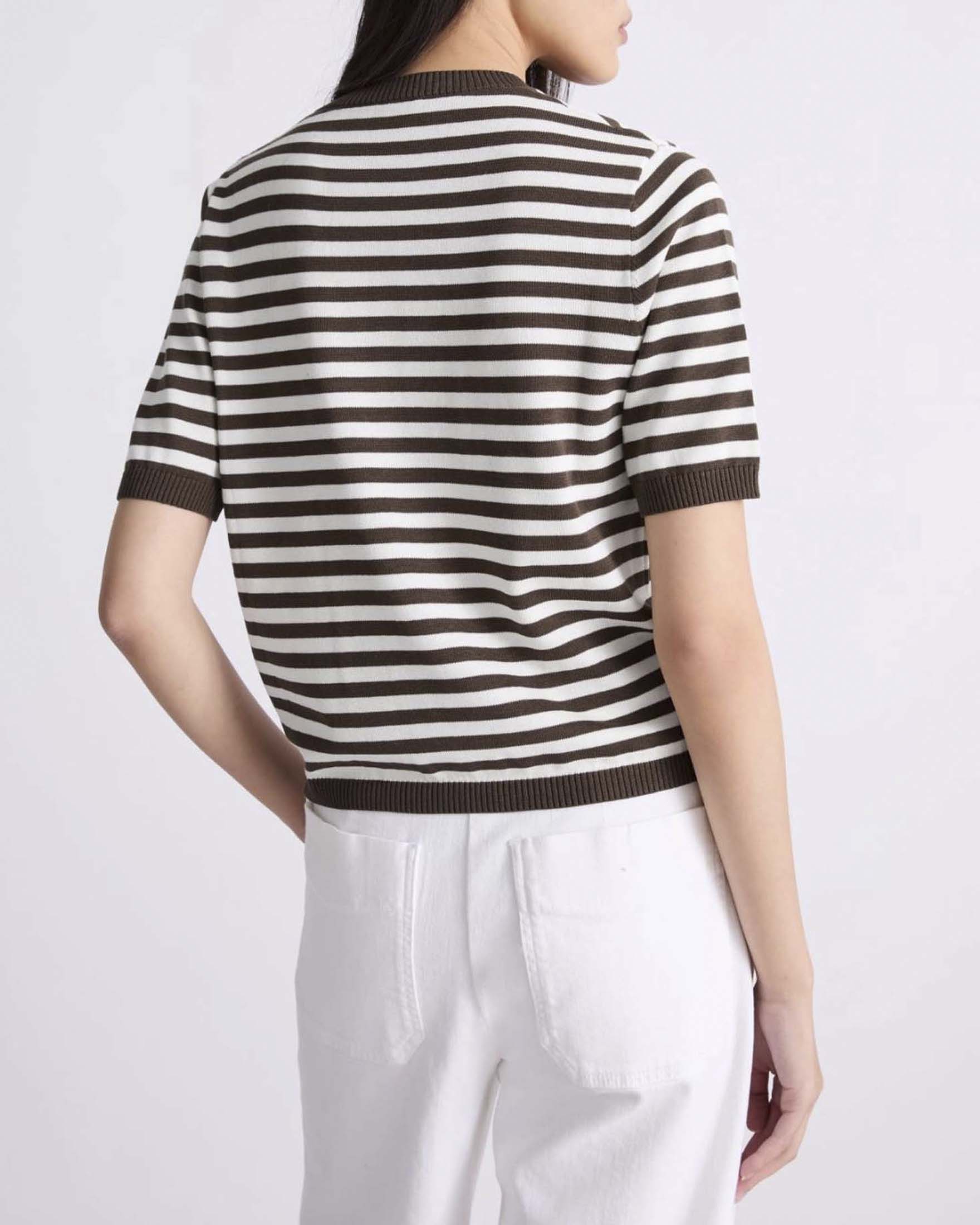 SheIn T-shirt da donna in maglia a coste slim fit con collo alto