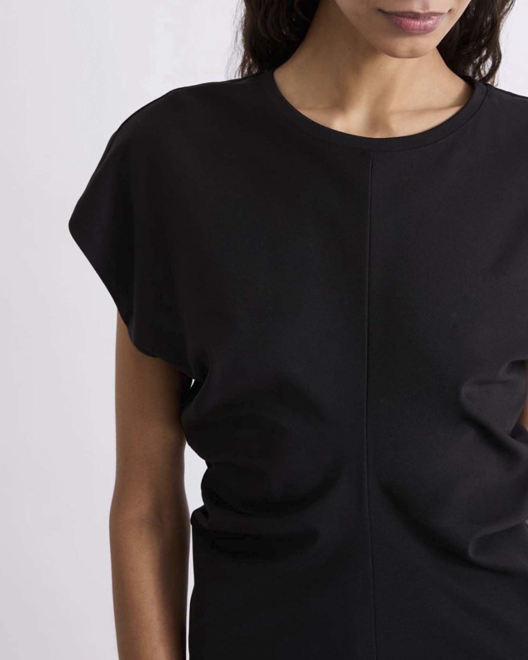 T-shirt crop a maniche corte aderente MP Basics da donna - Nera | IT