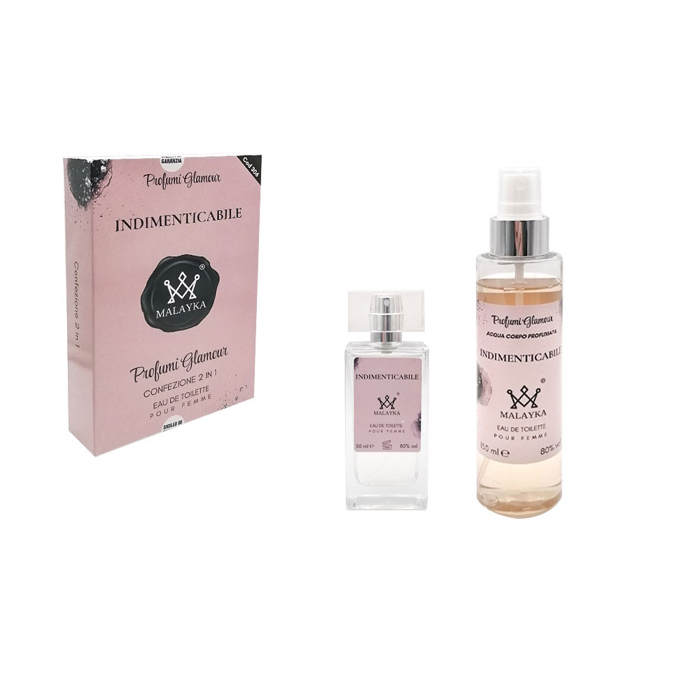 Glamour Cofanetto Donna Profumo 50 Ml + Acqua Corpo 150 Ml Indimenticabile