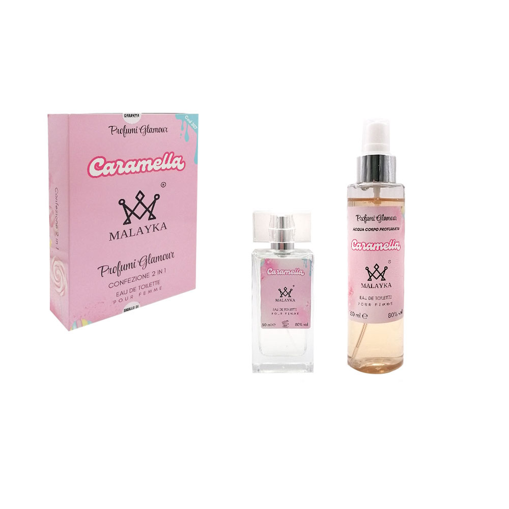 Glamour Cofanetto Donna Profumo 50 Ml + Acqua Corpo 150 Ml Caramella
