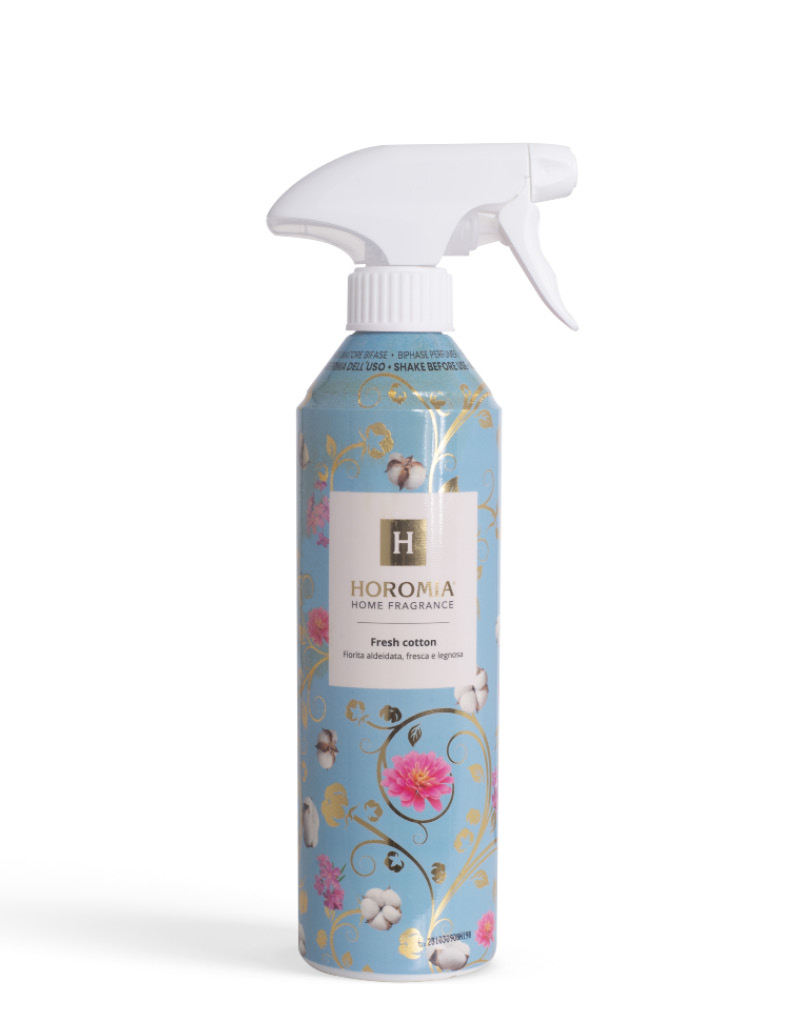 Profumatore Bifase Spray 500ml. Fresh Cotton Horomia