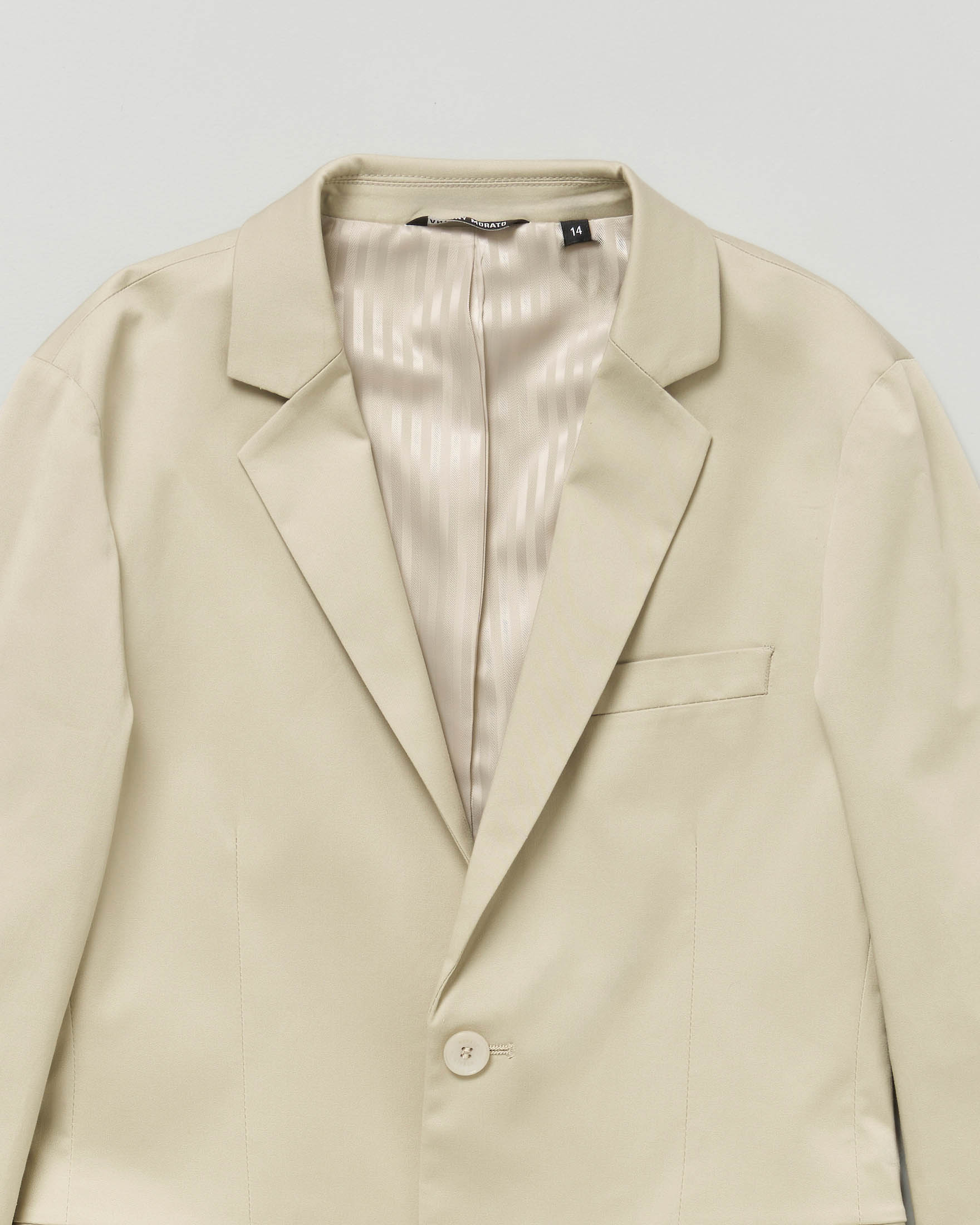 Blazer Antony Morato in gabardina di misto cotone color sabbia monopetto image