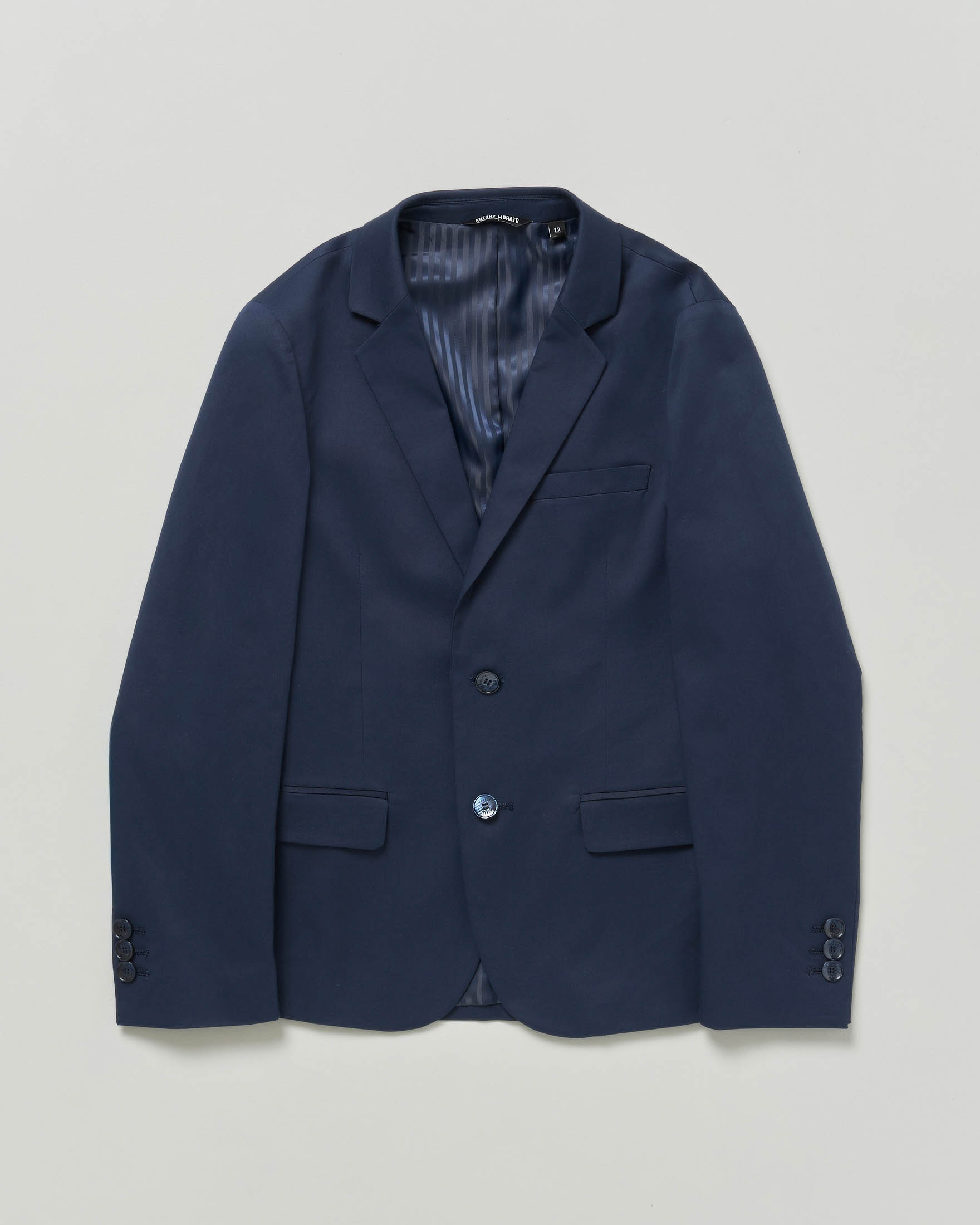 Blazer Antony Morato in gabardina di misto cotone blu monopetto