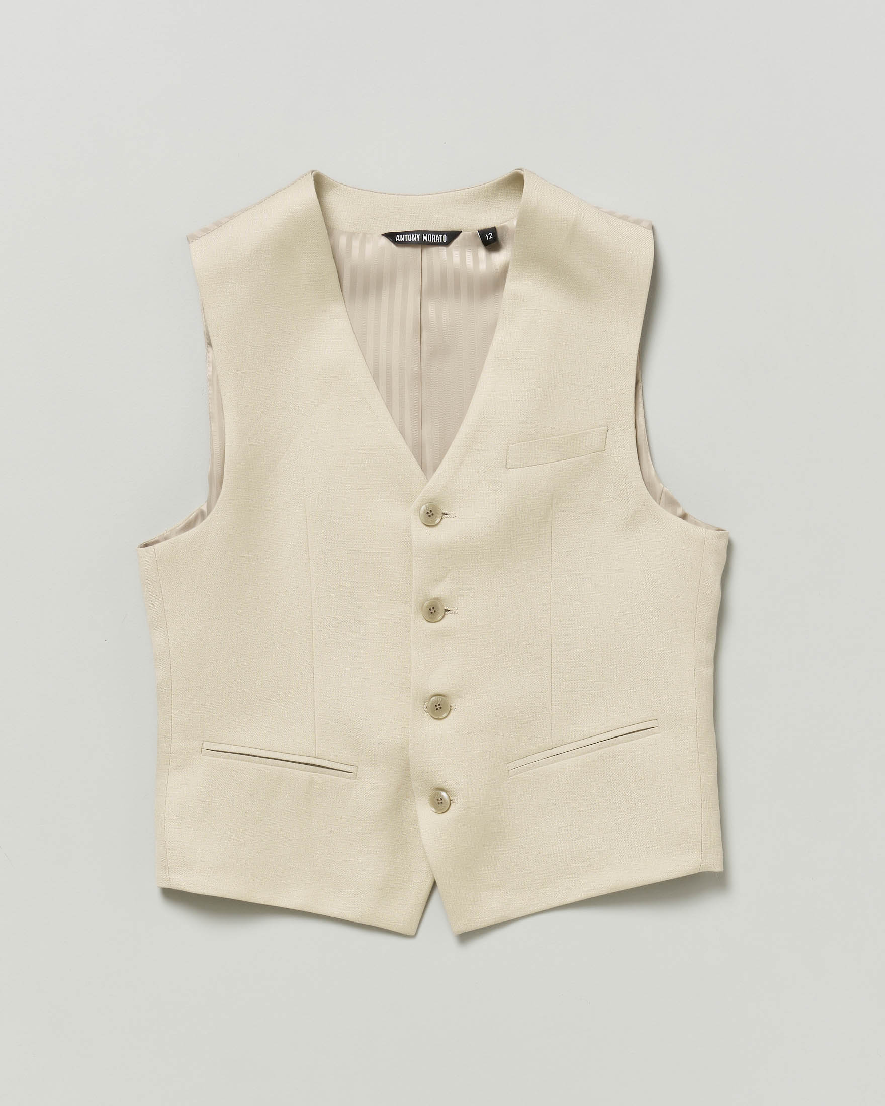 Gilet Antony Morato color sabbia in misto lino
