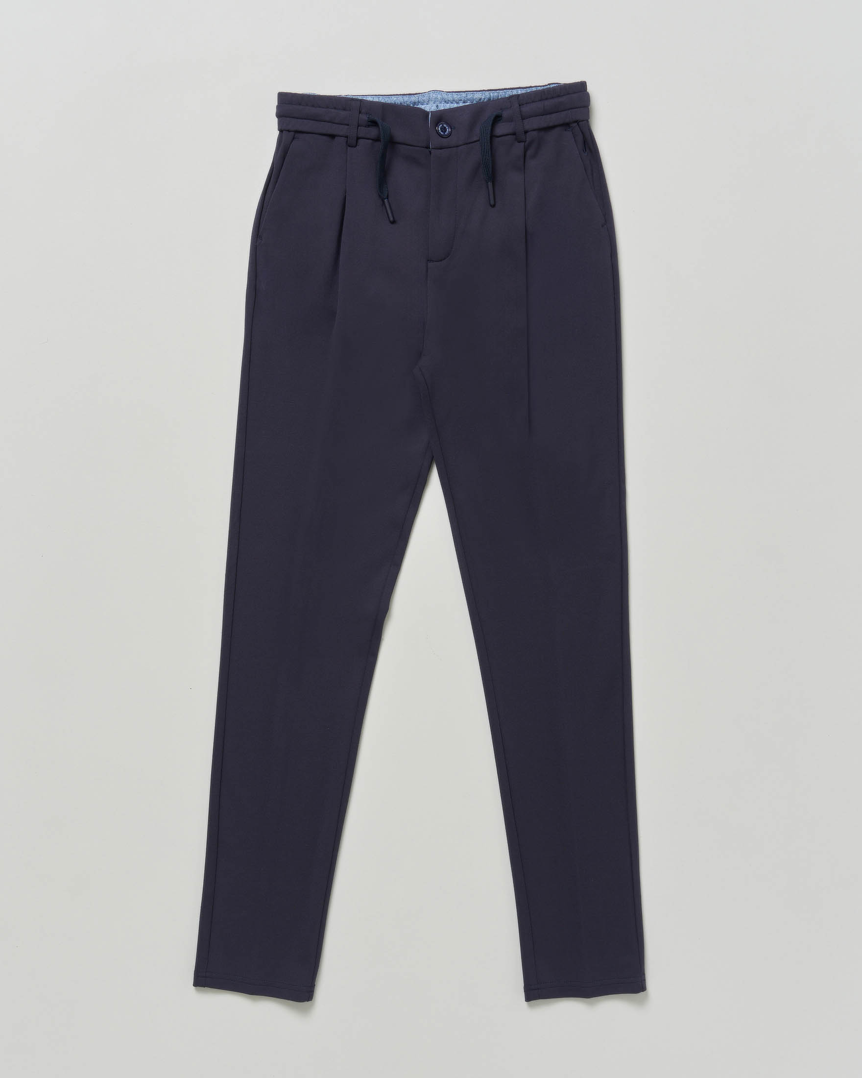 Pantalone Jeckerson blu in misto viscosa con coulisse