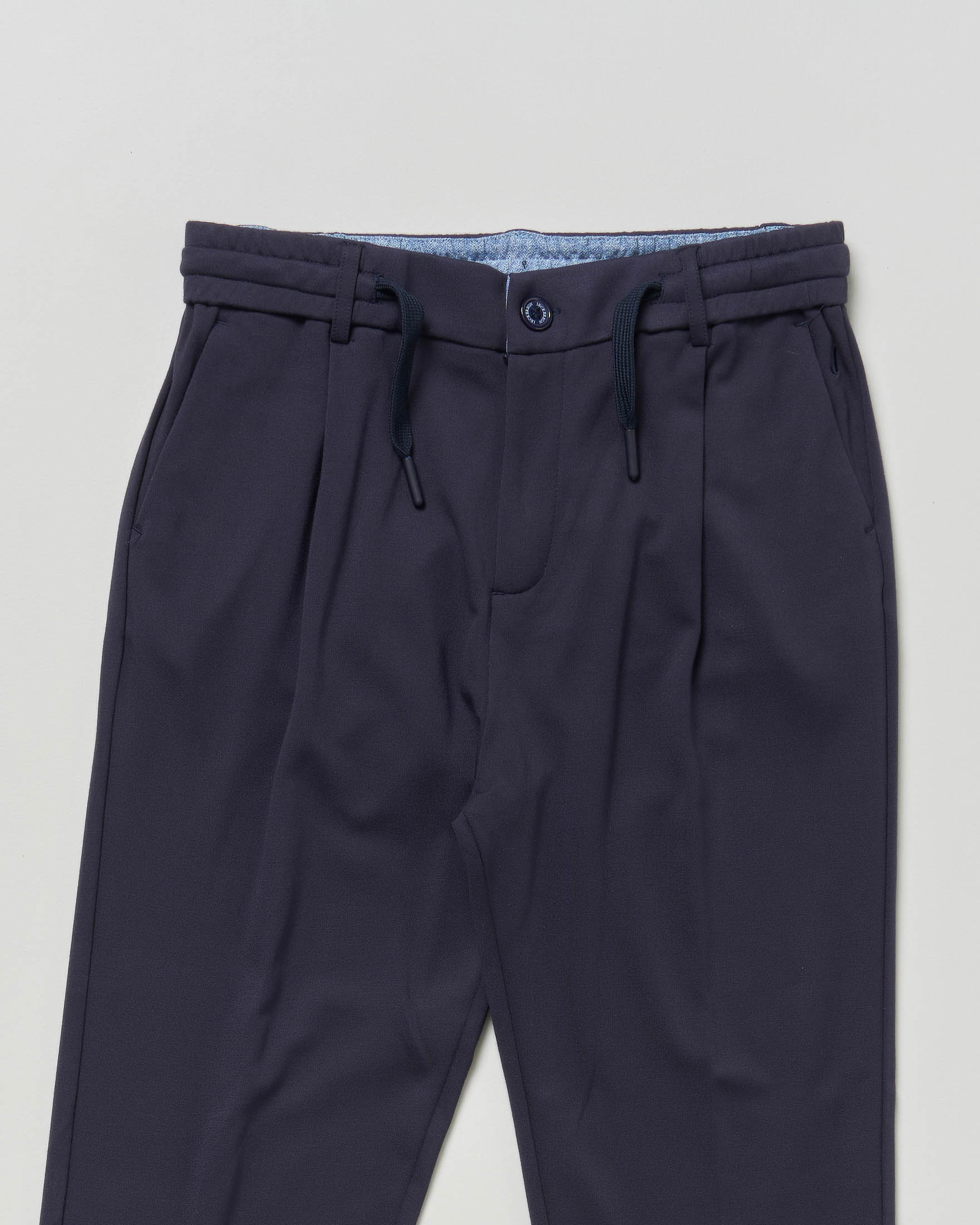Pantalone Jeckerson blu in misto viscosa con coulisse image