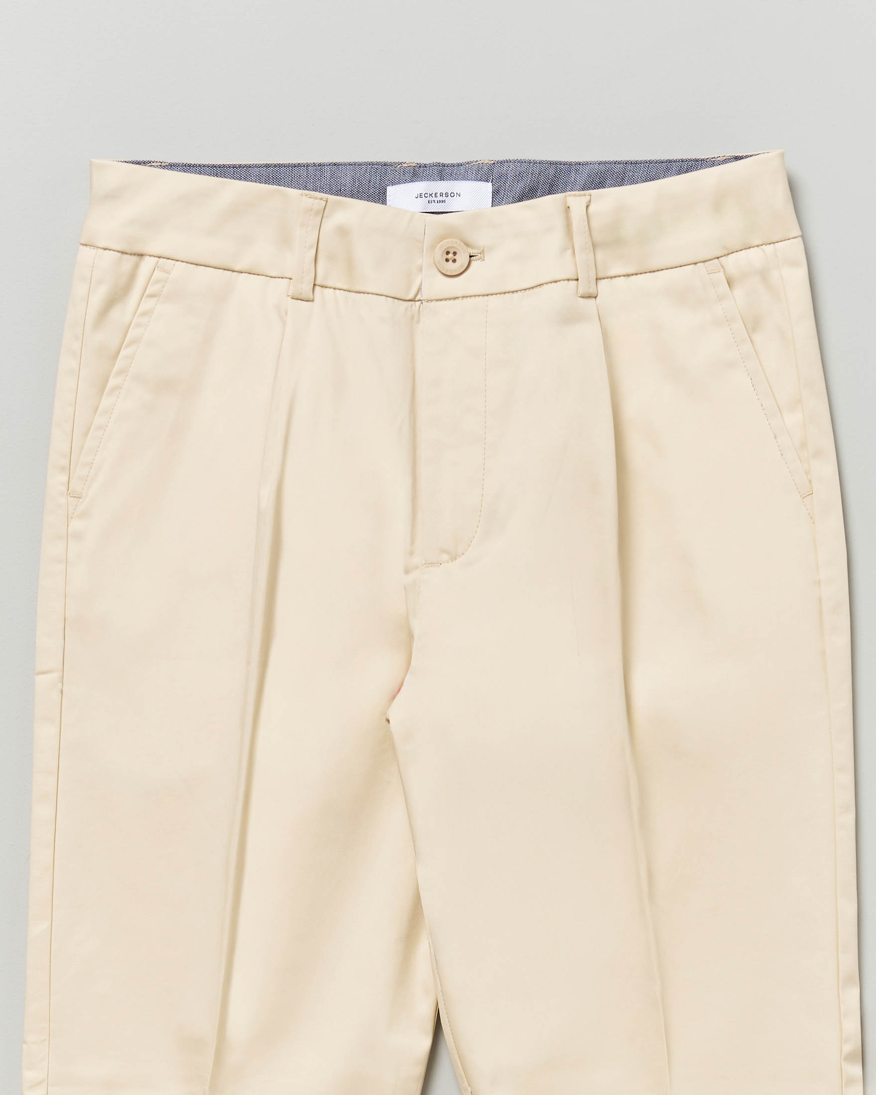 Pantalone chino Jeckerson écru in misto cotone stretch image