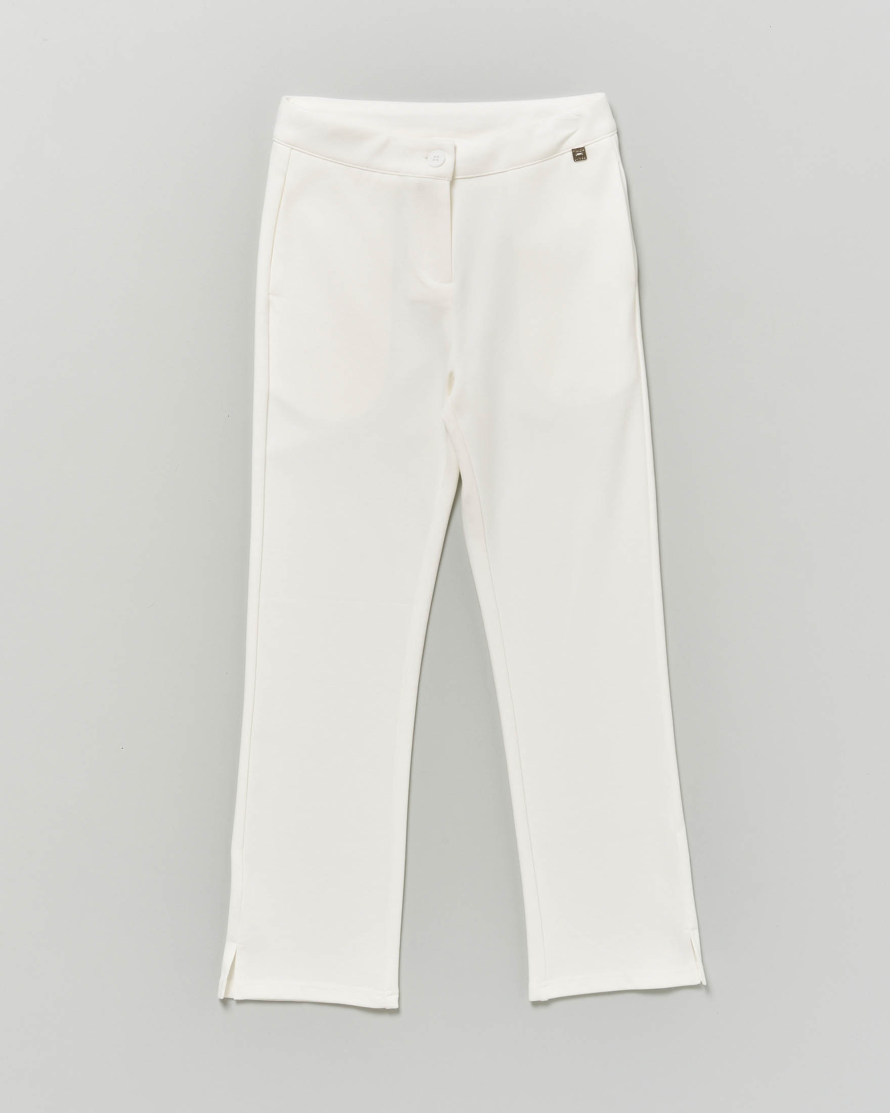 Pantalone regular fit Manila Grace bianco in misto viscosa