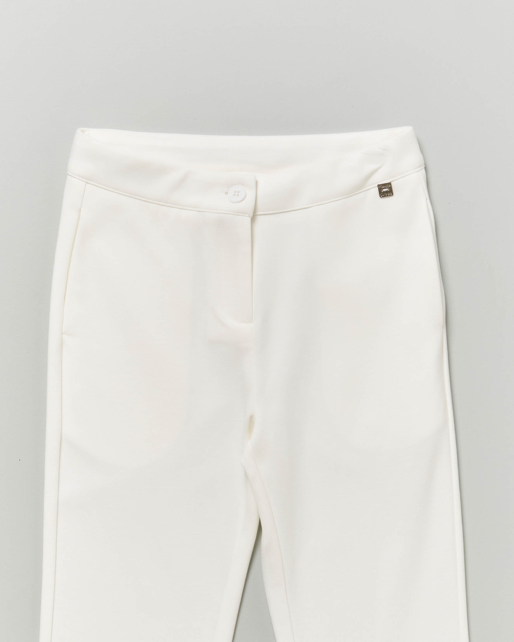 Pantalone regular fit Manila Grace bianco in misto viscosa image