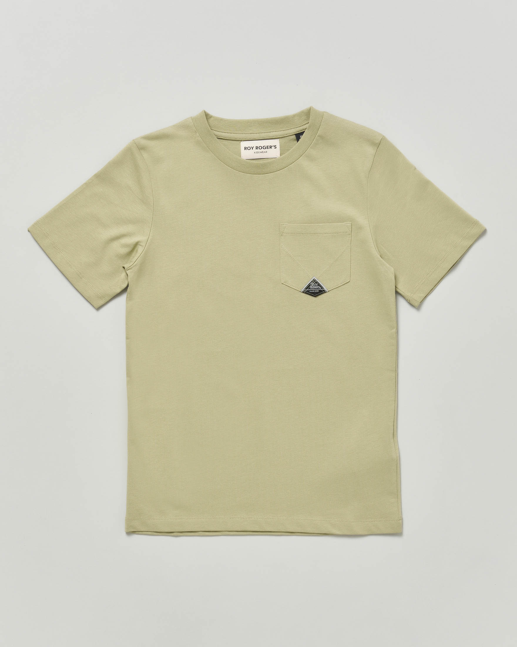 T-shirt verde Roy Roger's mezza manica in puro cotone con taschino