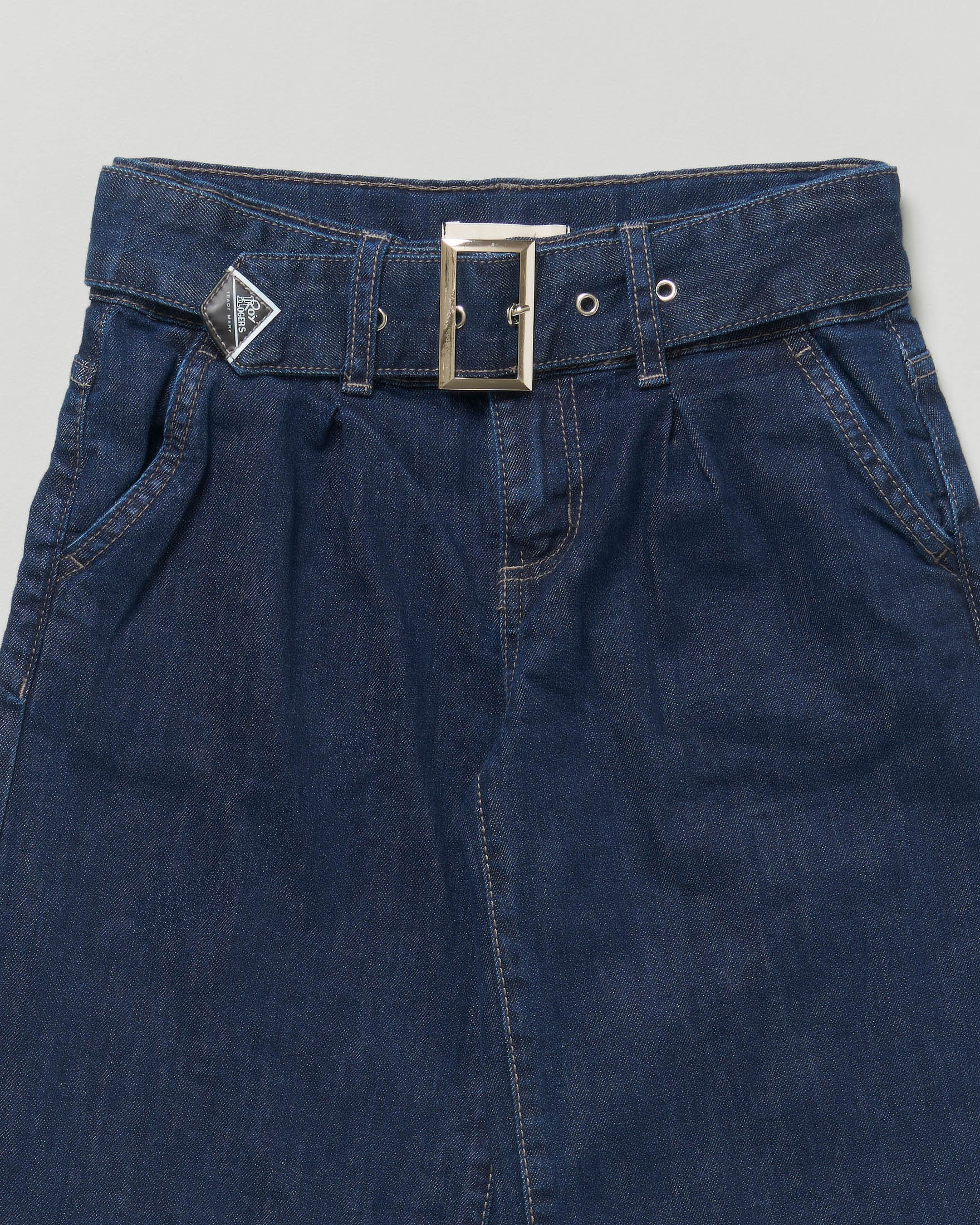 Jeans wide leg Roy Roger's con pinces e cintura image