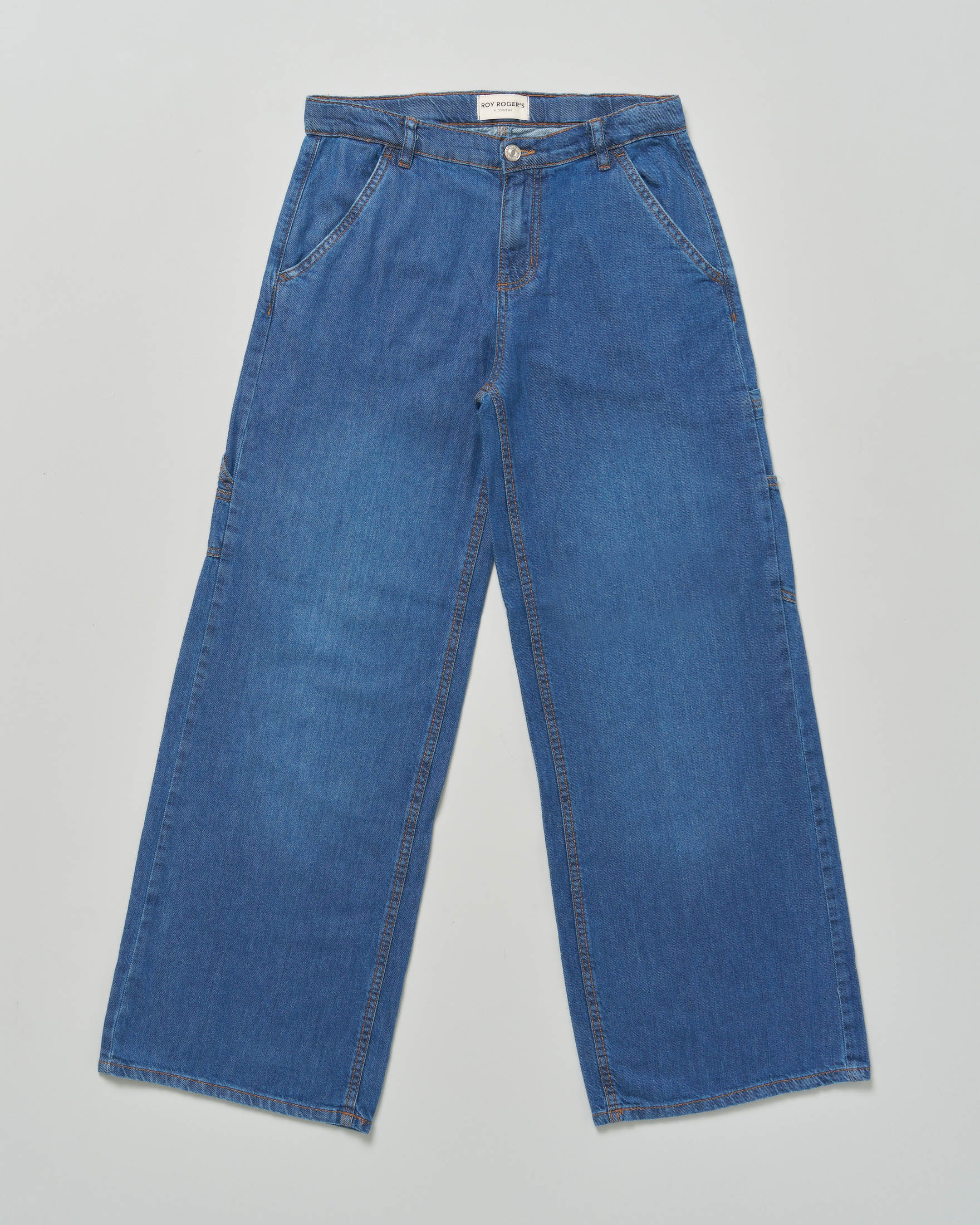 Jeans chino worker Roy Roger's lavaggio medio stone washed in puro cotone