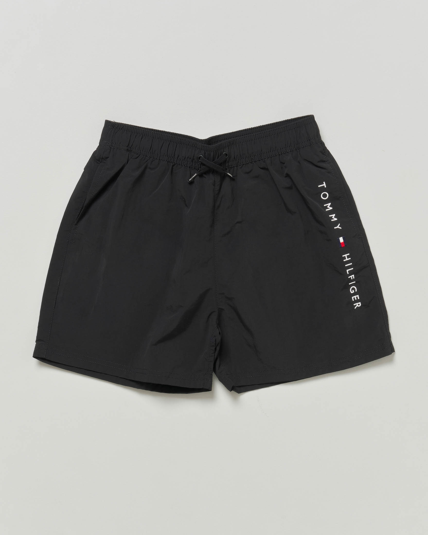 Boxer mare Tommy Hilfiger nero con coulisse in vita e logo bianco