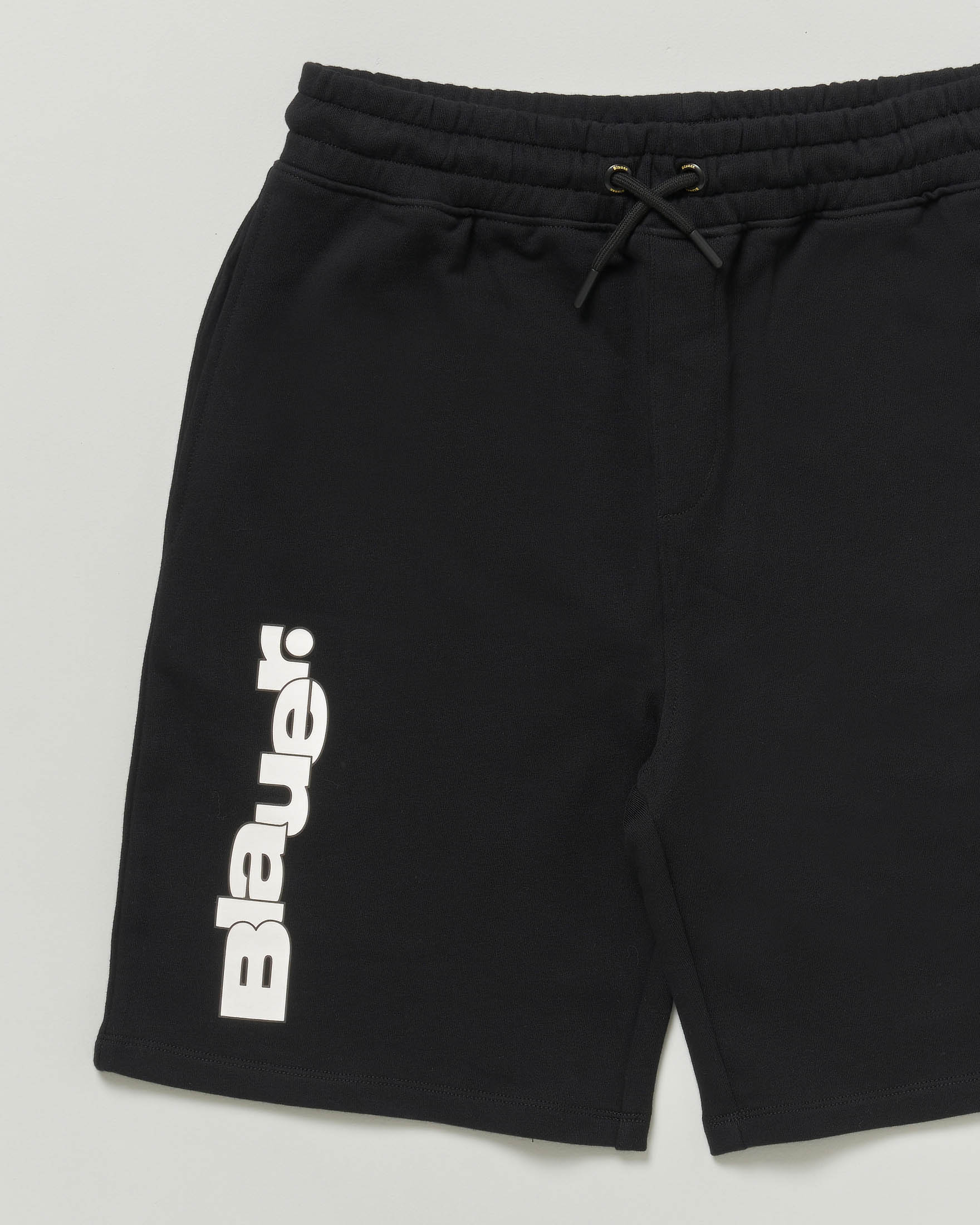 Bermuda Blauer nero in felpa di puro cotone con logo bianco image