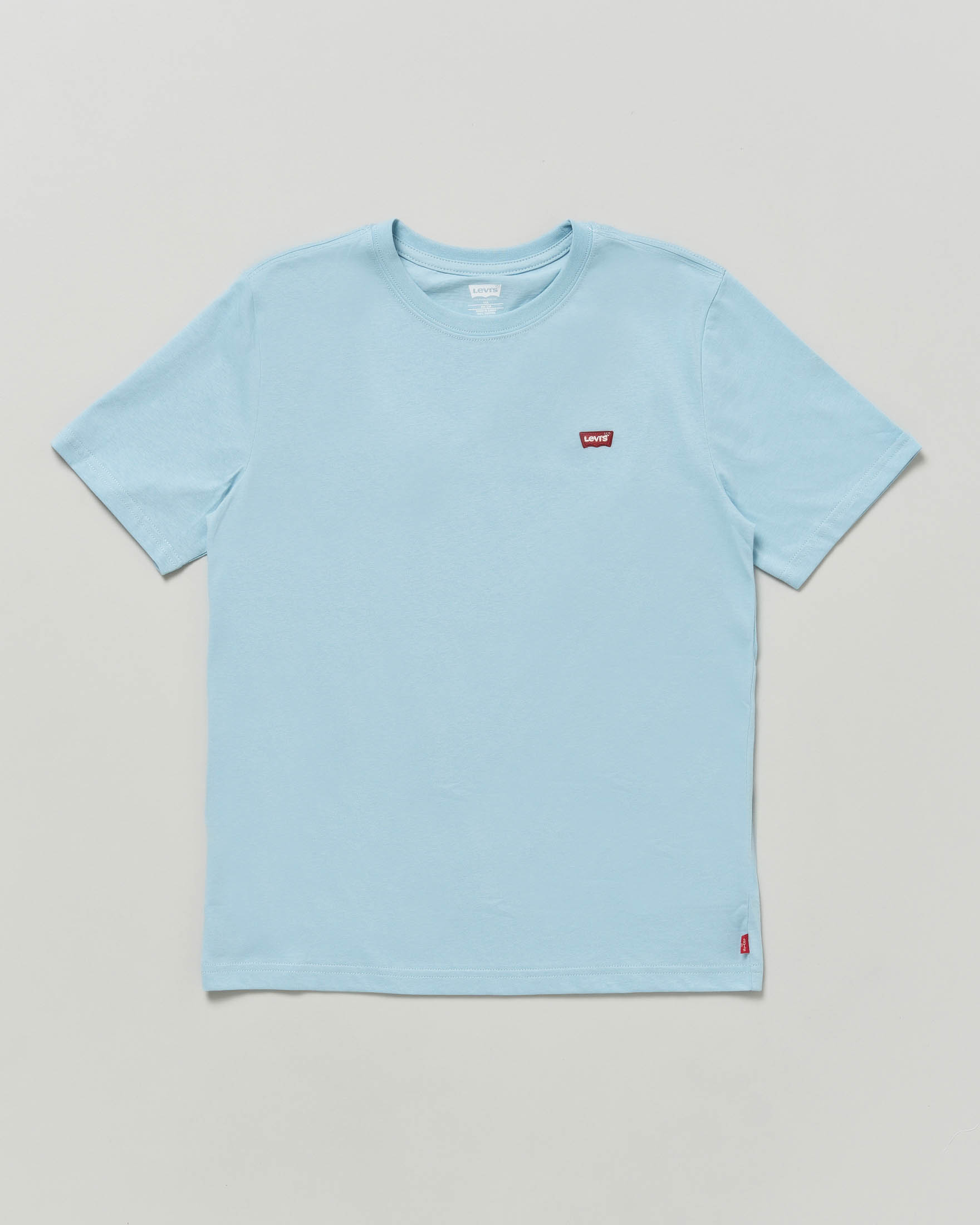 T-shirt Levi's celeste mezza manica con mini logo batwing rosso