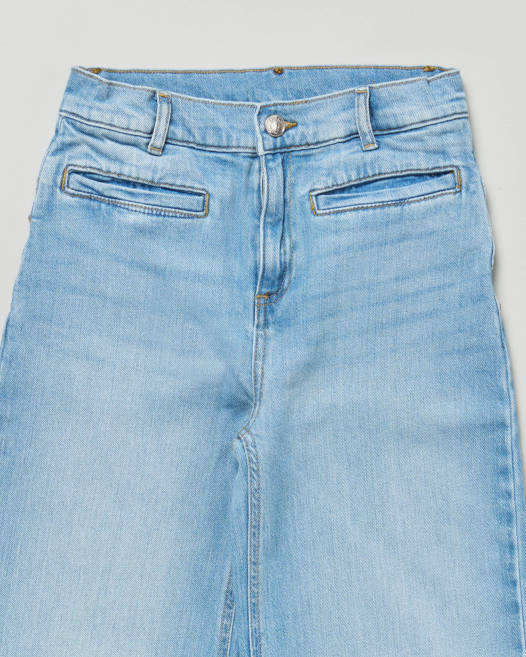 Jeans palazzo Liu Jo lavaggio chiaro stone washed in misto cotone image
