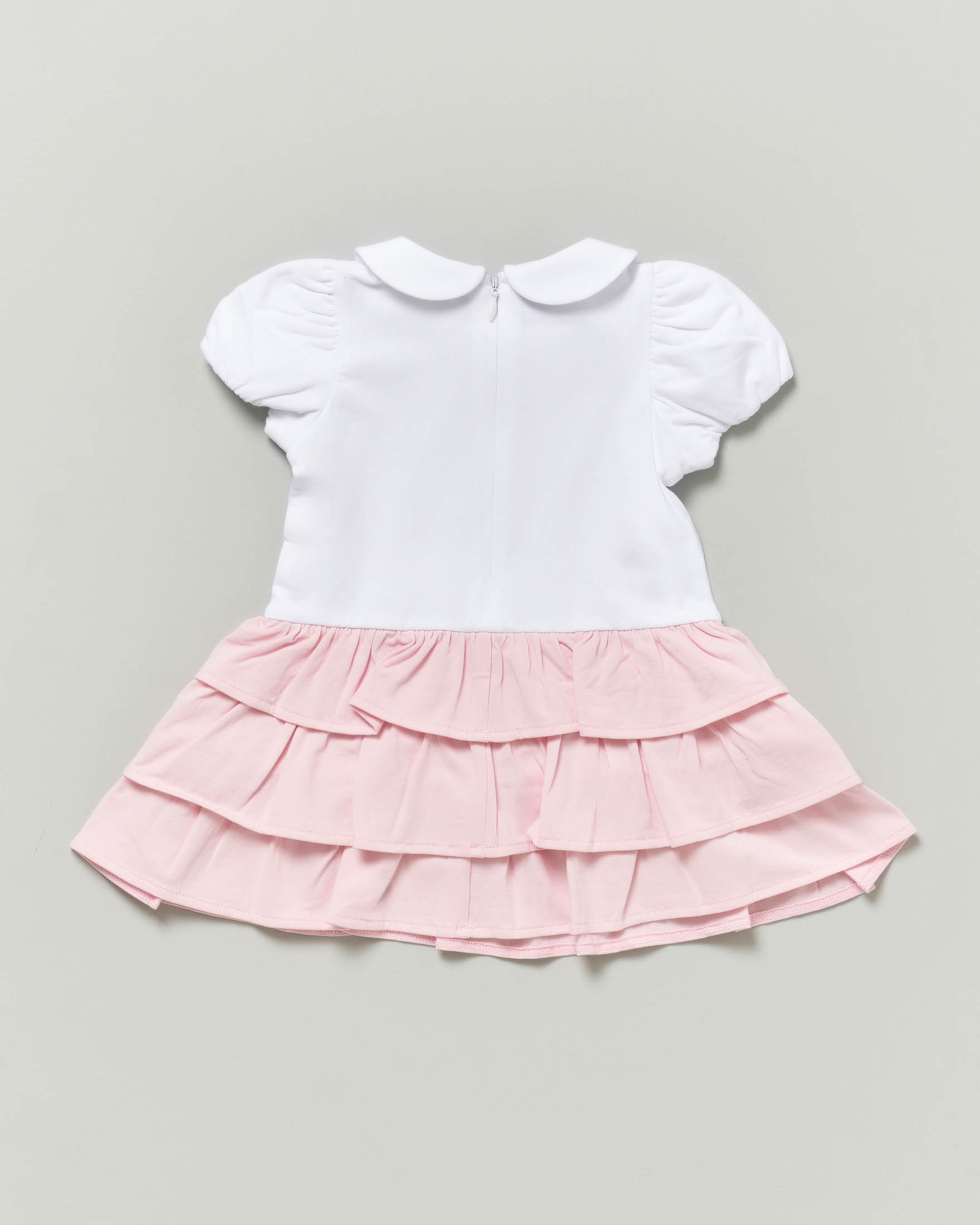 Abito bianco Liu Jo con gonna rosa con volant