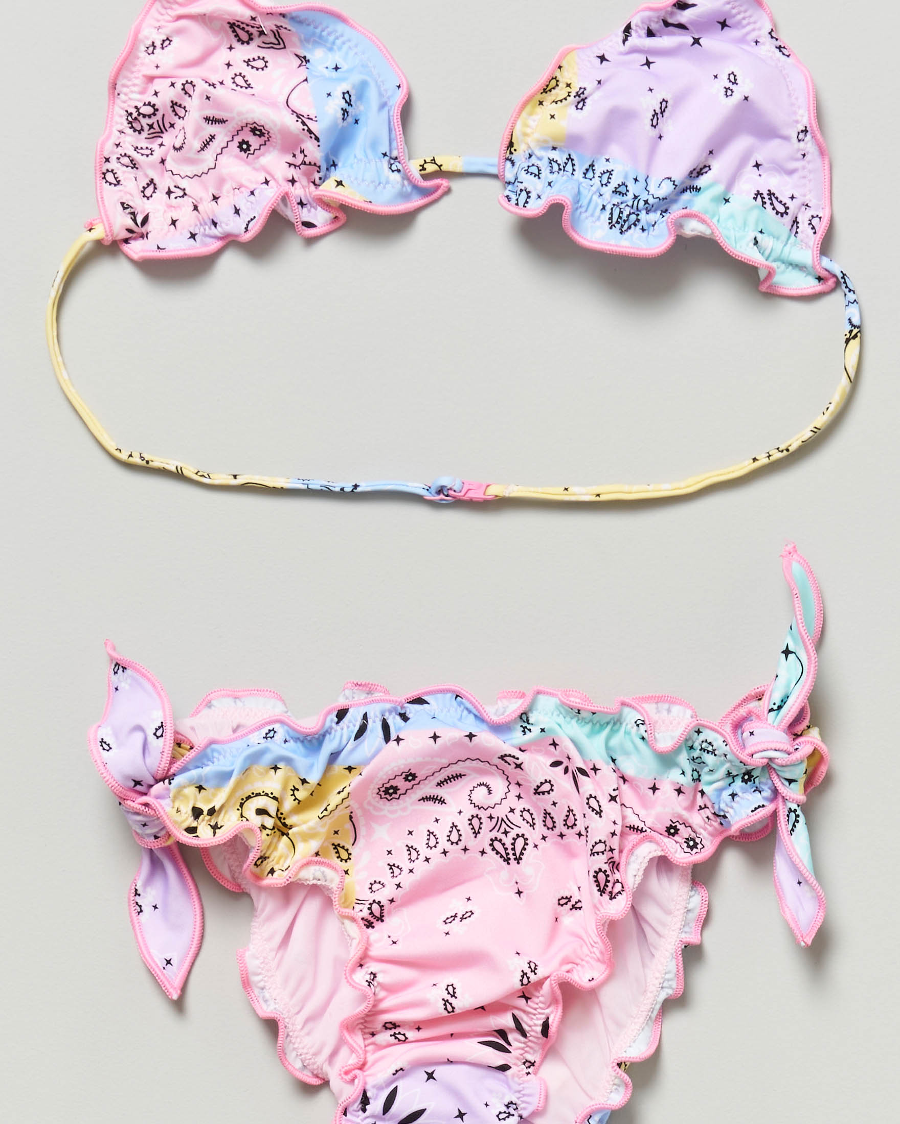Bikini Cris MC2 Saint Barth a triangolo in fantasia bandana multicolor image